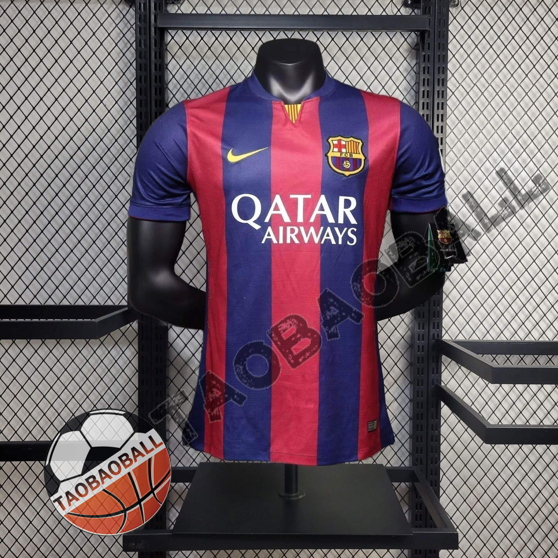 046f42b655f92a6abb3bbef025de9b3b.jpg 2014/2015 Retro Player Version Barcelona Home Football Shirt 1:1 Thai Quality - Image 1