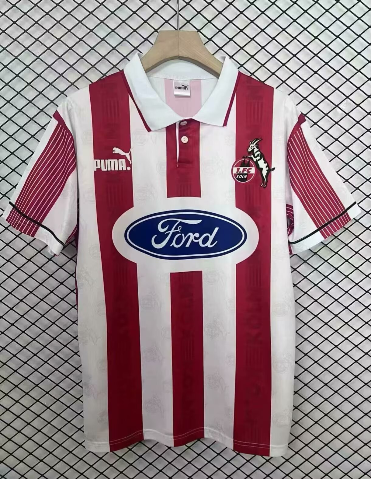 0736a3b06a45e4d58b640845fe369b95.jpg 1995/1996 FC Koln Home Football Shirt 1:1 Thai Quality - Image 1