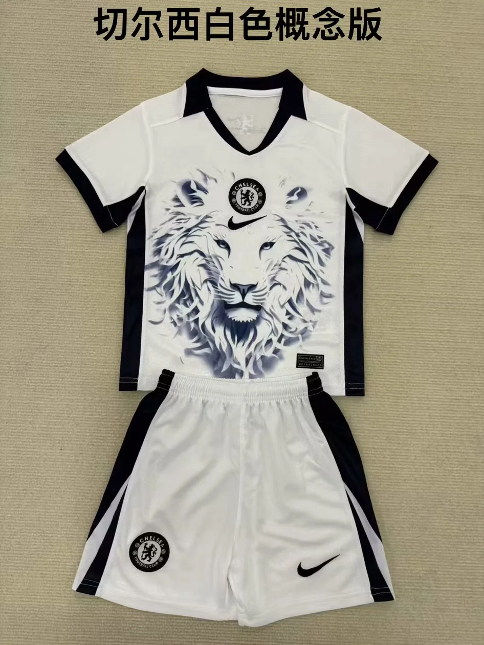 0821aba1e66591f4a6ef3ea929defccc.webp 2025/2026 Chelsea Concept version Football Shirt Kids Size 1:1 Thai Quality - Image 1
