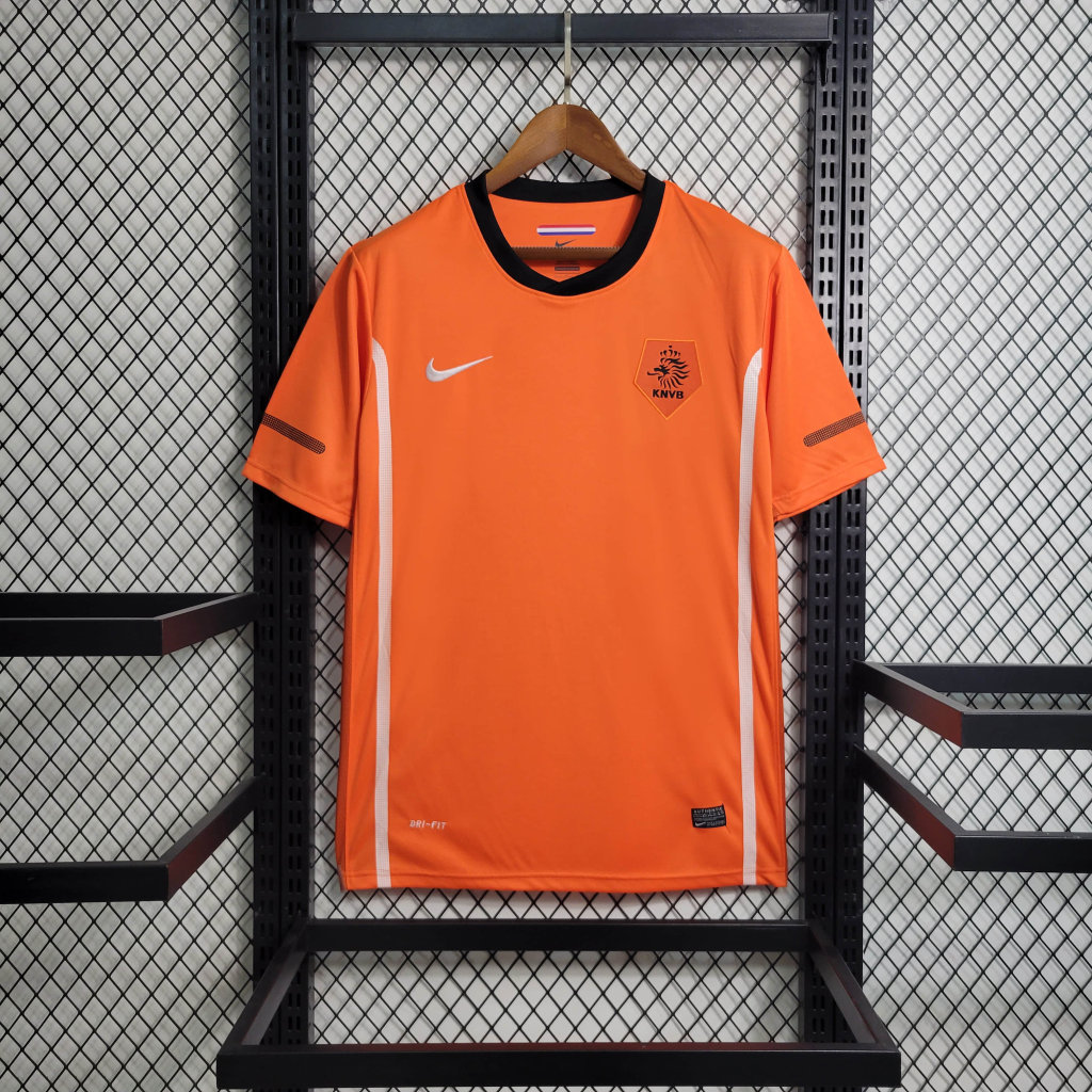 097f48381c8d5a8b0290ef60a2c6f141.jpeg 2010 Retro Netherlands Home Football Shirt 1:1 Thai Quality - Image 1