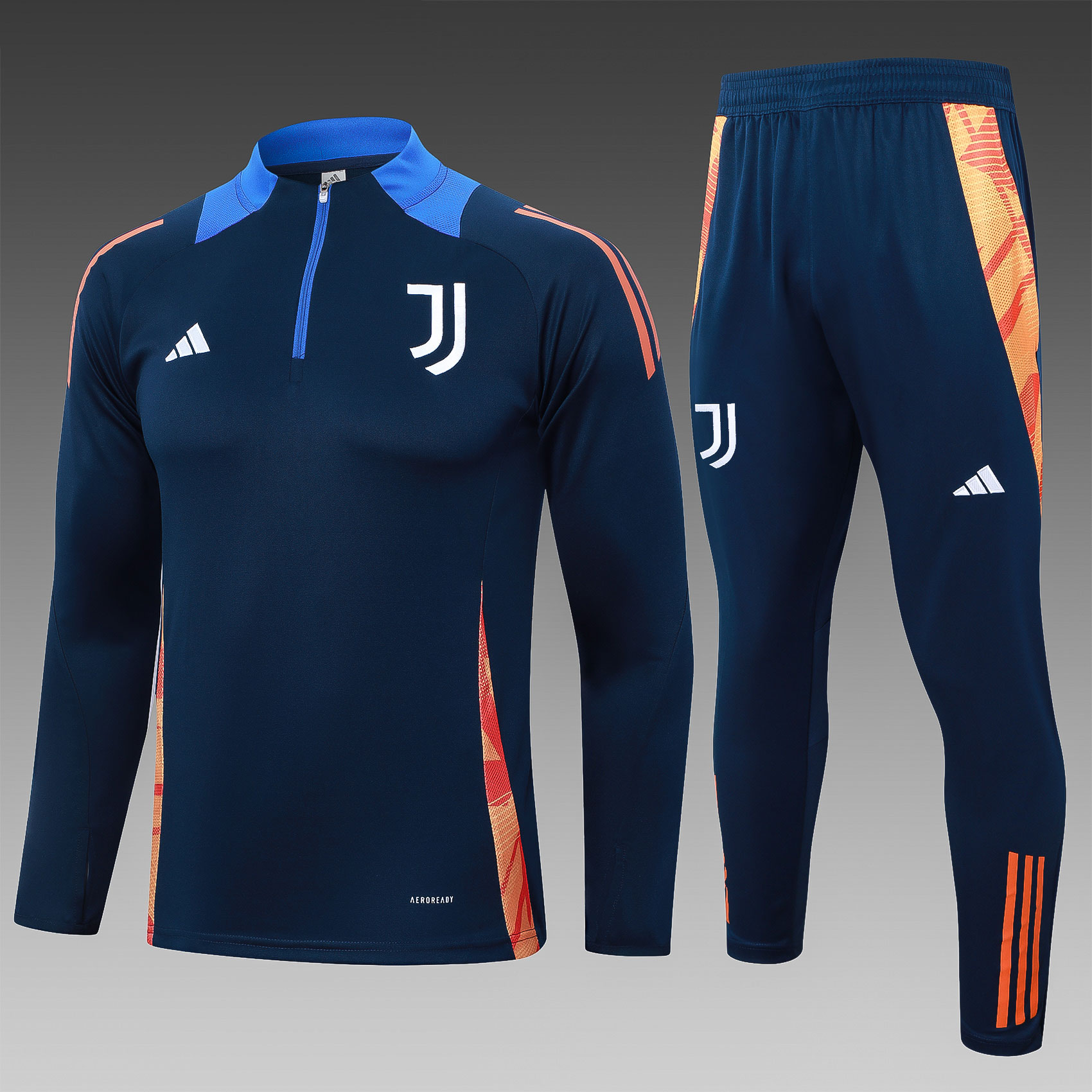 099d13c06fbff88689e13e7661e8eed5.jpg 2024/2025 Juventus Half-Pull Training Wear Sapphire Football Shirt - Image 1
