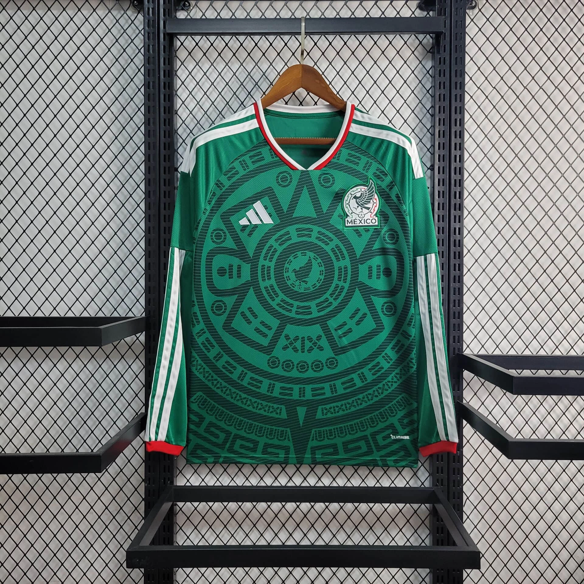 0a5a67a51bd4eadb703f6d0d8ac6363f.webp 2026 Long Sleeve Mexico Home Football Shirt 1:1 Thai Quality - Image 1