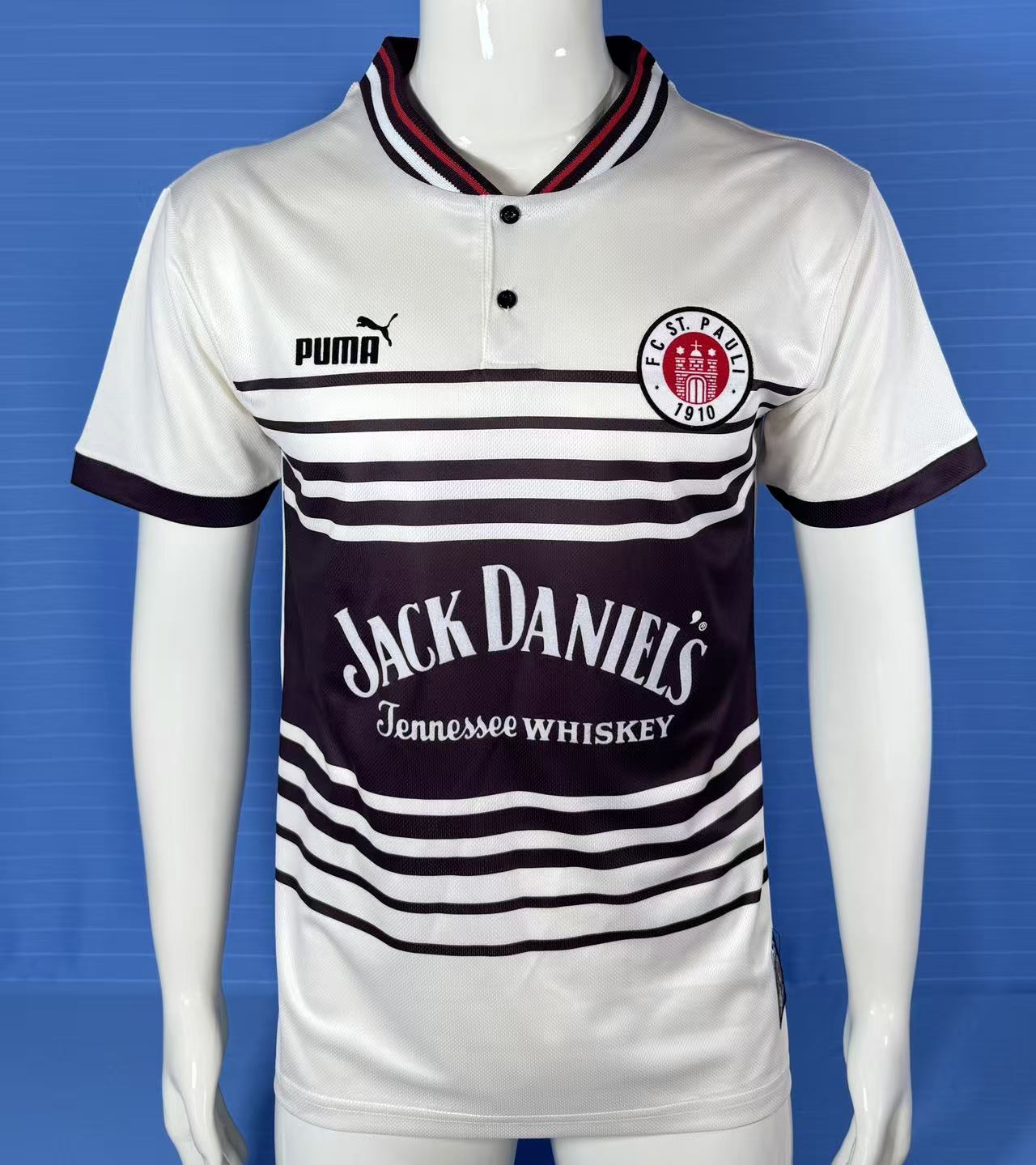0b5e7a05ff8adcf68436b94362cb49f7.jpg 1997/1998 Retro St. Pauli Home Football Shirt 1:1 Thai Quality - Image 1