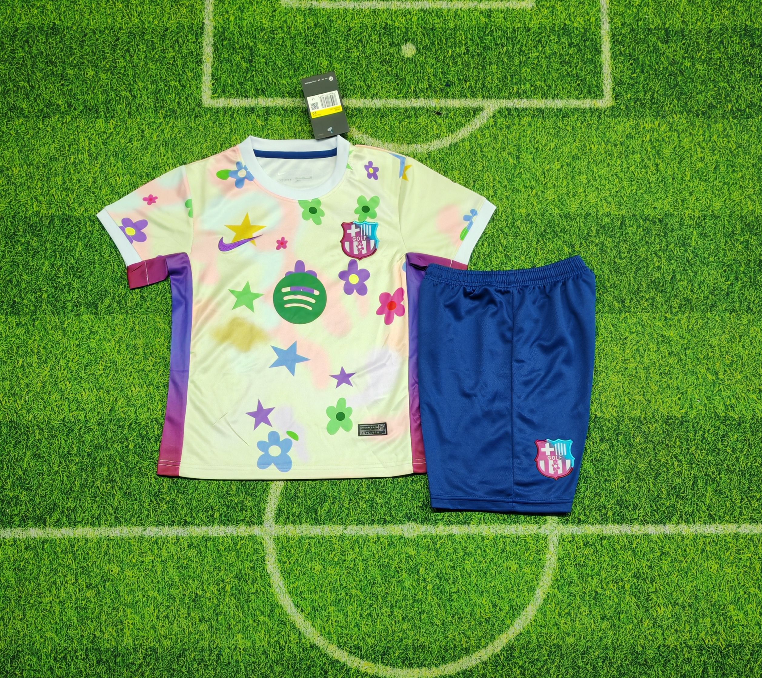 0d293c9b69ca5c5e32913c06793561a0.jpg 2025/2026 Barcelona Special Edition Football Shirt Kids Size 1:1 Thai Quality - Image 1