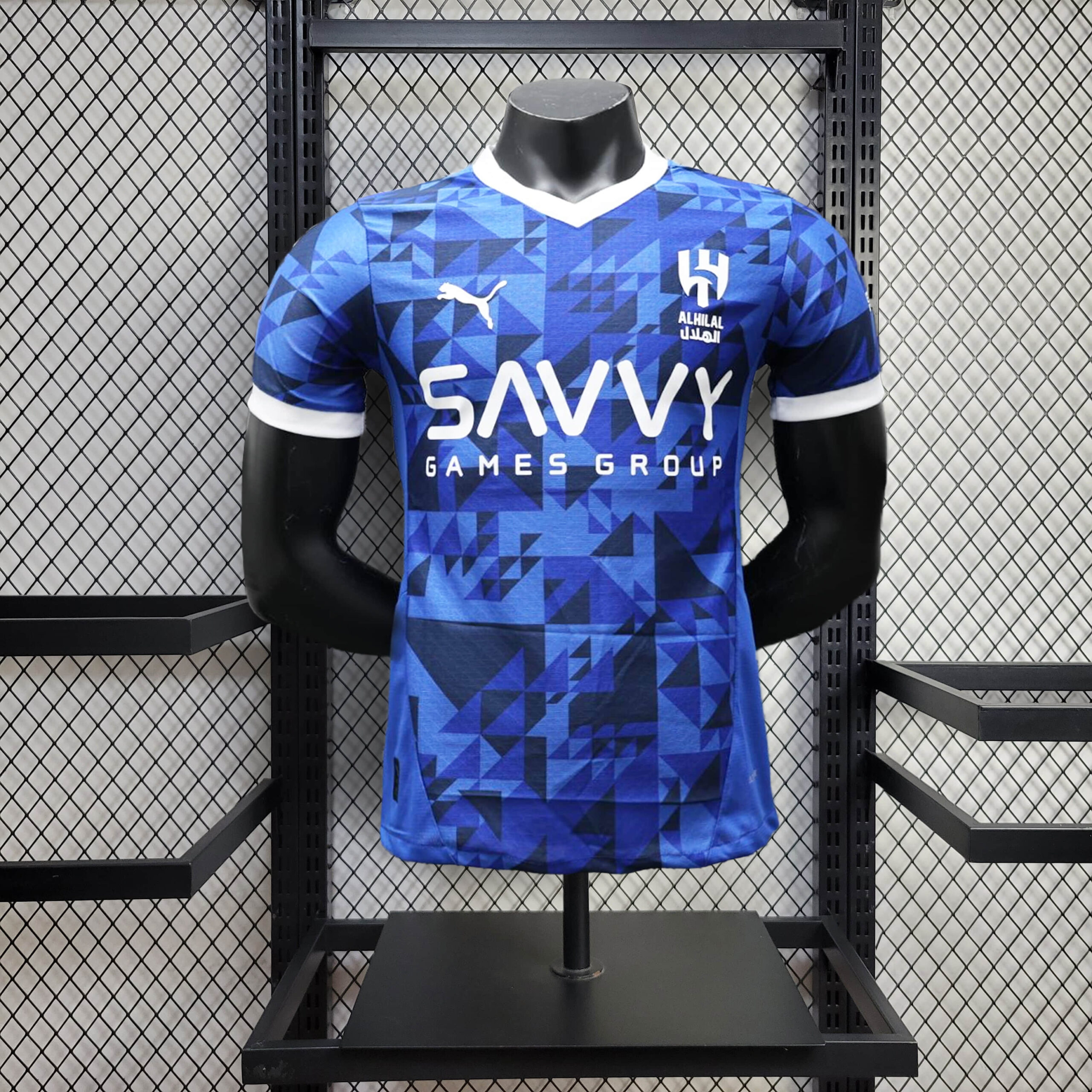 0dc00593ce1c9f0e6ed287a98c9c8428.jpg 2024/2025 Player Version Al Hilal Home Football Shirt 1:1 Thai Quality - Image 1