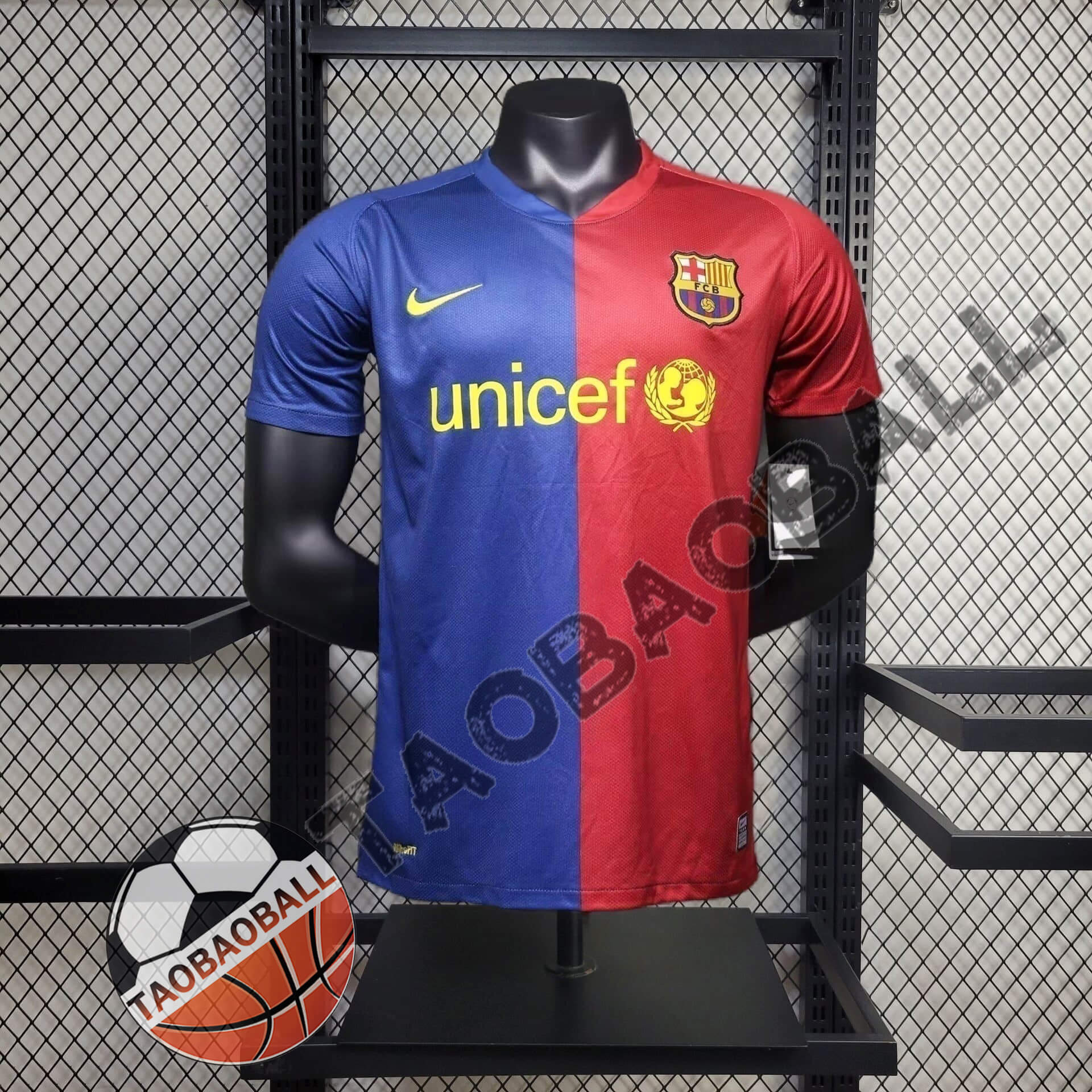 11bbbb0ac6a5986c9a14da77738db1be.jpg 2008/2009 Retro Player Version Barcelona Home Football Shirt 1:1 Thai Quality - Image 1