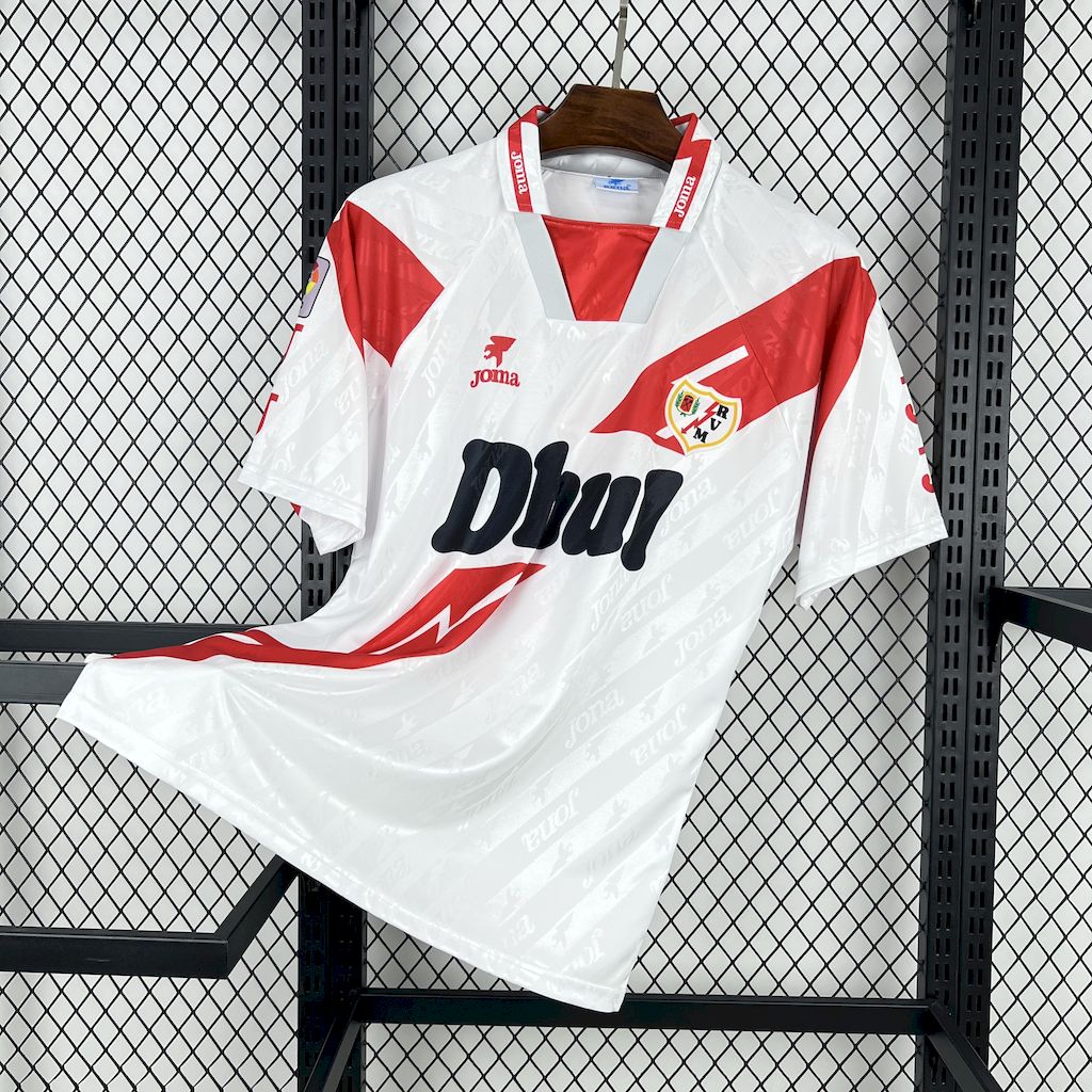 13daeb64d2a9d714322ef476c1e86c97.jpg 1994/1995 Retro Rayo Vallecano Home Football Shirt 1:1 Thai Quality - Image 1