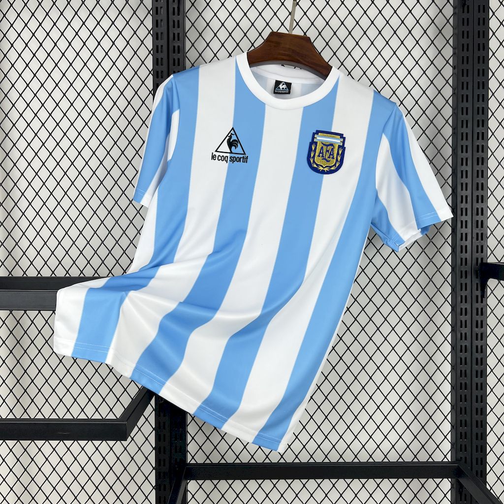 153db4143536c9b870ecf0ba4690f212.jpg 1986 Retro Argentina Home Football Shirt 1:1 Thai Quality - Image 1