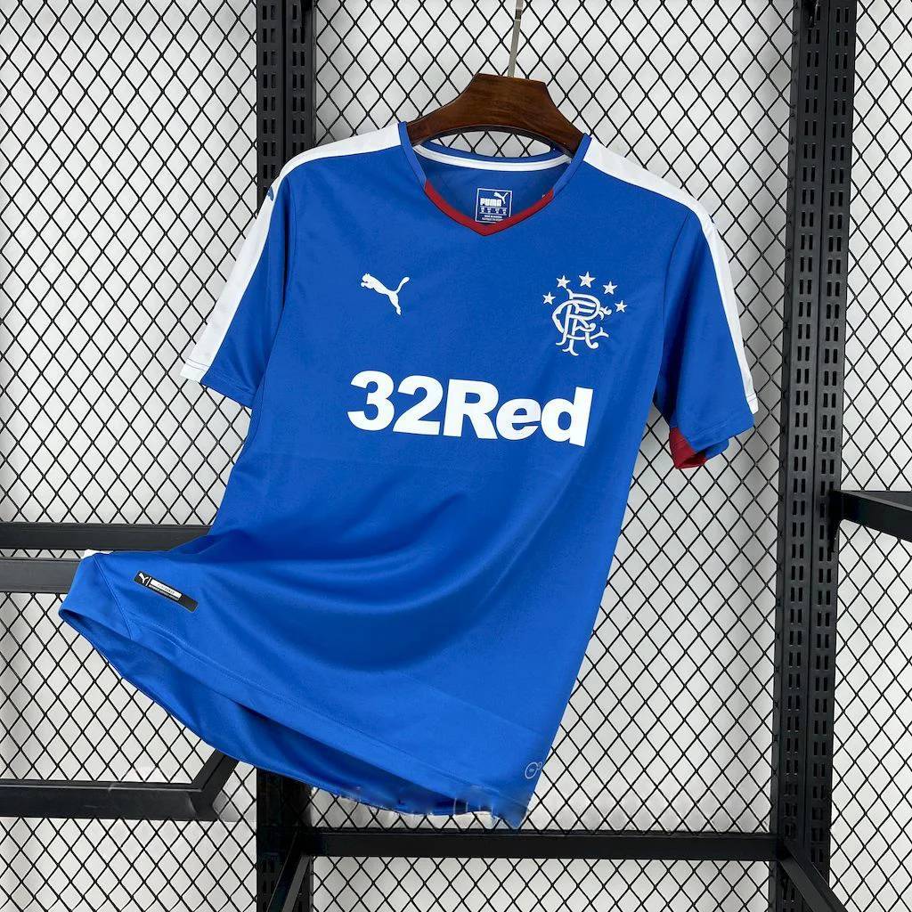 177135bd816d5bdea1a102237da6d2e1.jpg 2015/2016 Retro Rangers Home Football Shirt 1:1 Thai Quality - Image 1