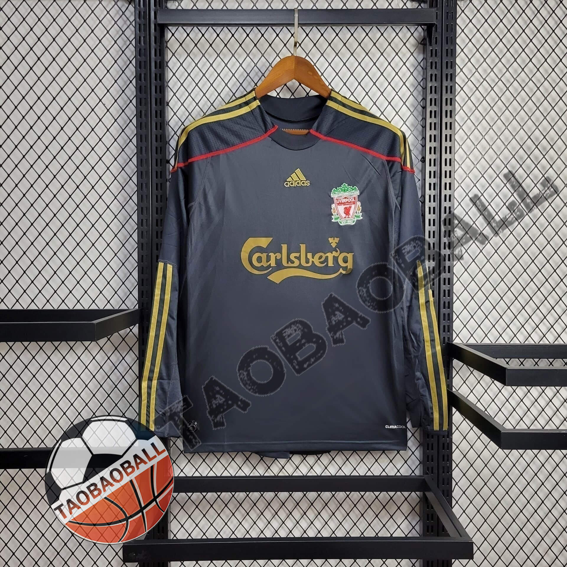 193631d95a8592a3429b2588ad8acf0a.jpg 2009/2010 Retro Long Sleeve Liverpool Away Football Shirt 1:1 Thai Quality - Image 1