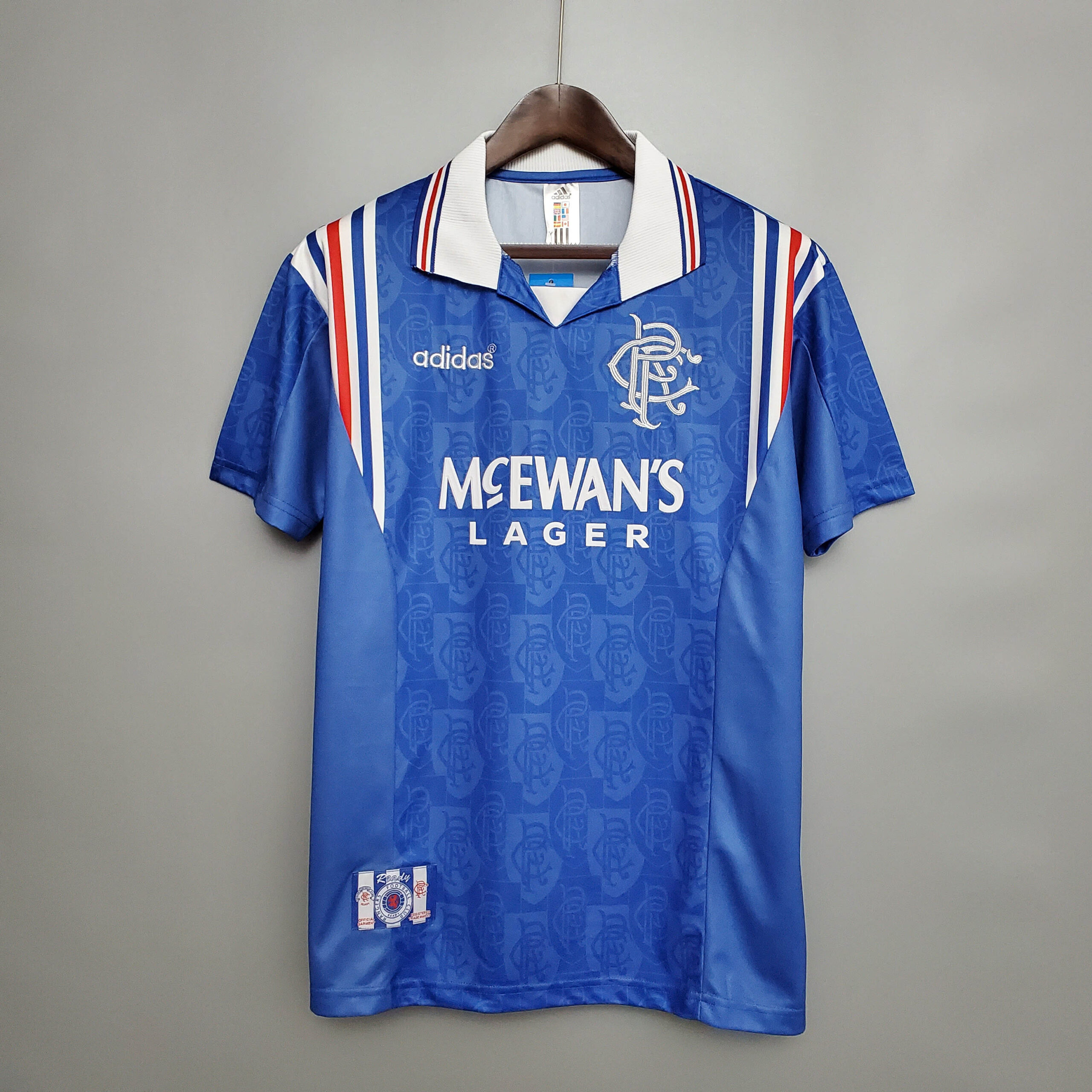 2128782ba1d91e5f08120981538fe340.jpeg 1996/1997 Retro Rangers Home Football Shirt 1:1 Thai Quality - Image 1