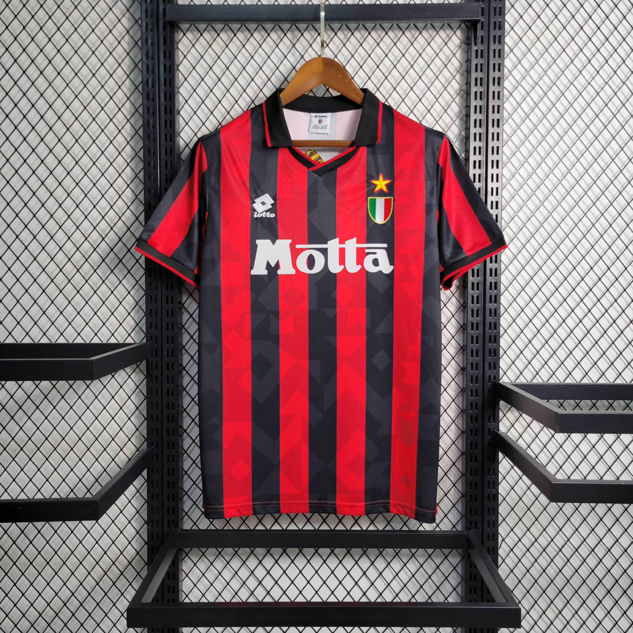 25f5b09f41c3c4e8fc959e93dff3bea0.jpeg 1993/1994 Retro AC Milan Home Football Shirt 1:1 Thai Quality - Image 1