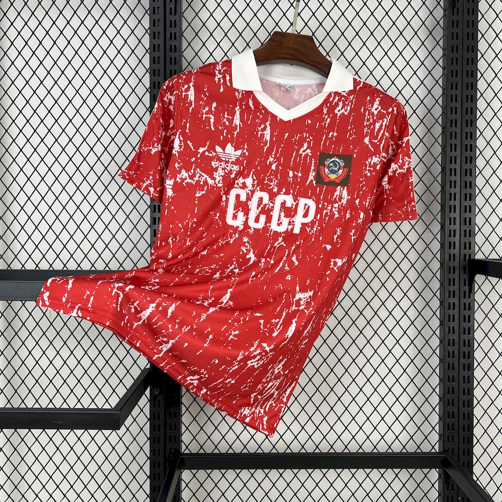 3438bf329ab294a50fe8a58b44fc56f6.jpg 1990 Retro Soviet Union Home Football Shirt 1:1 Thai Quality - Image 1