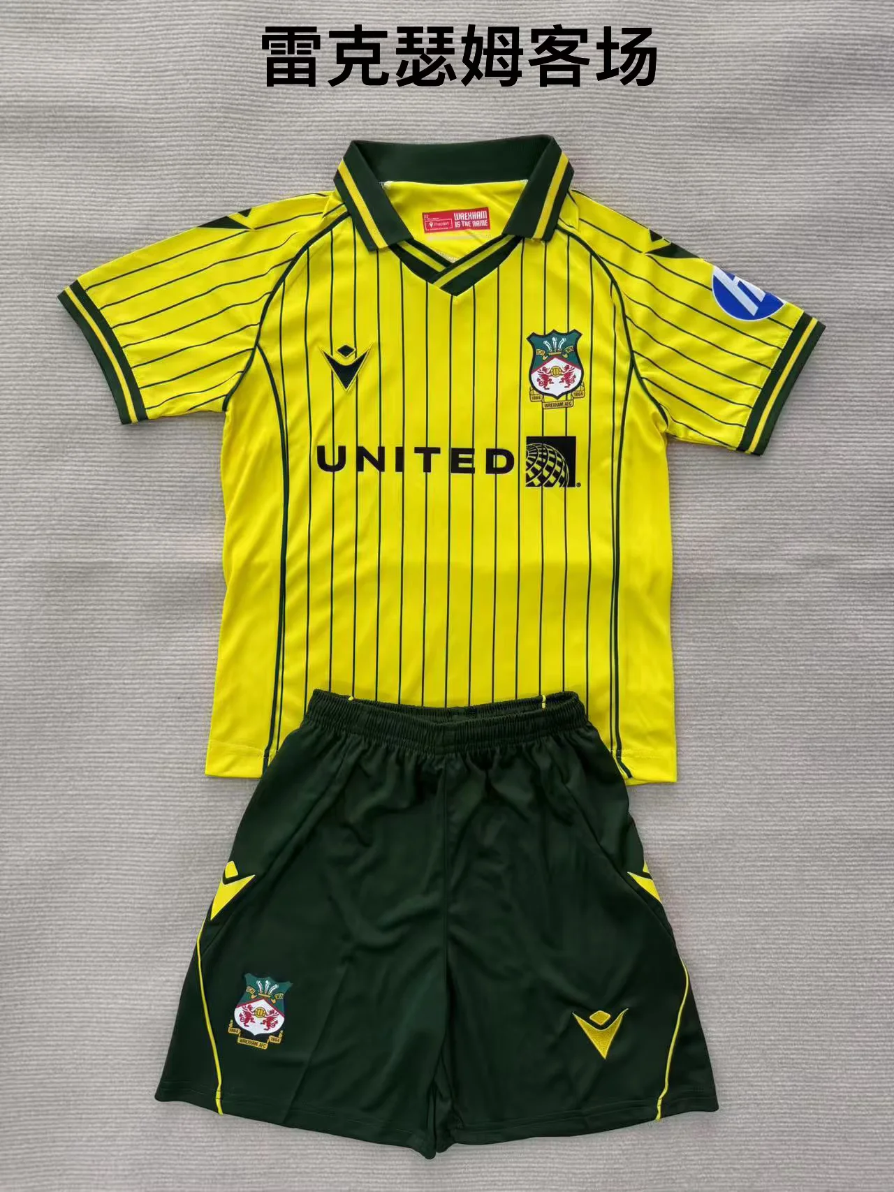 344634e7137dd24262d84e9528822552.webp 2025/2026 Wrexham Away Football Shirt Kids Size 1:1 Thai Quality - Image 1