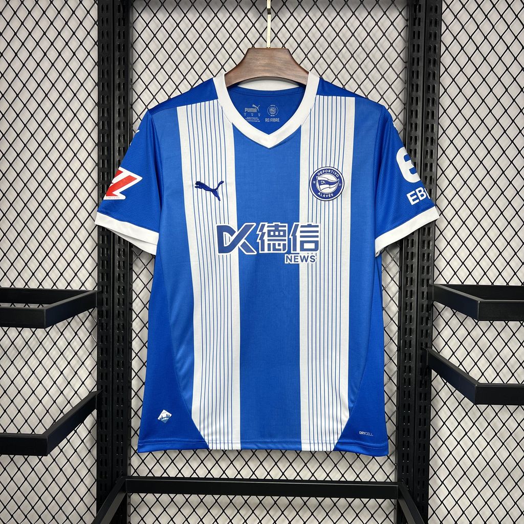 386e273790d647d35898bbd6b2509870.jpg 2024/2025 Deportivo Alaves Home Football Shirt 1:1 Thai Quality - Image 1