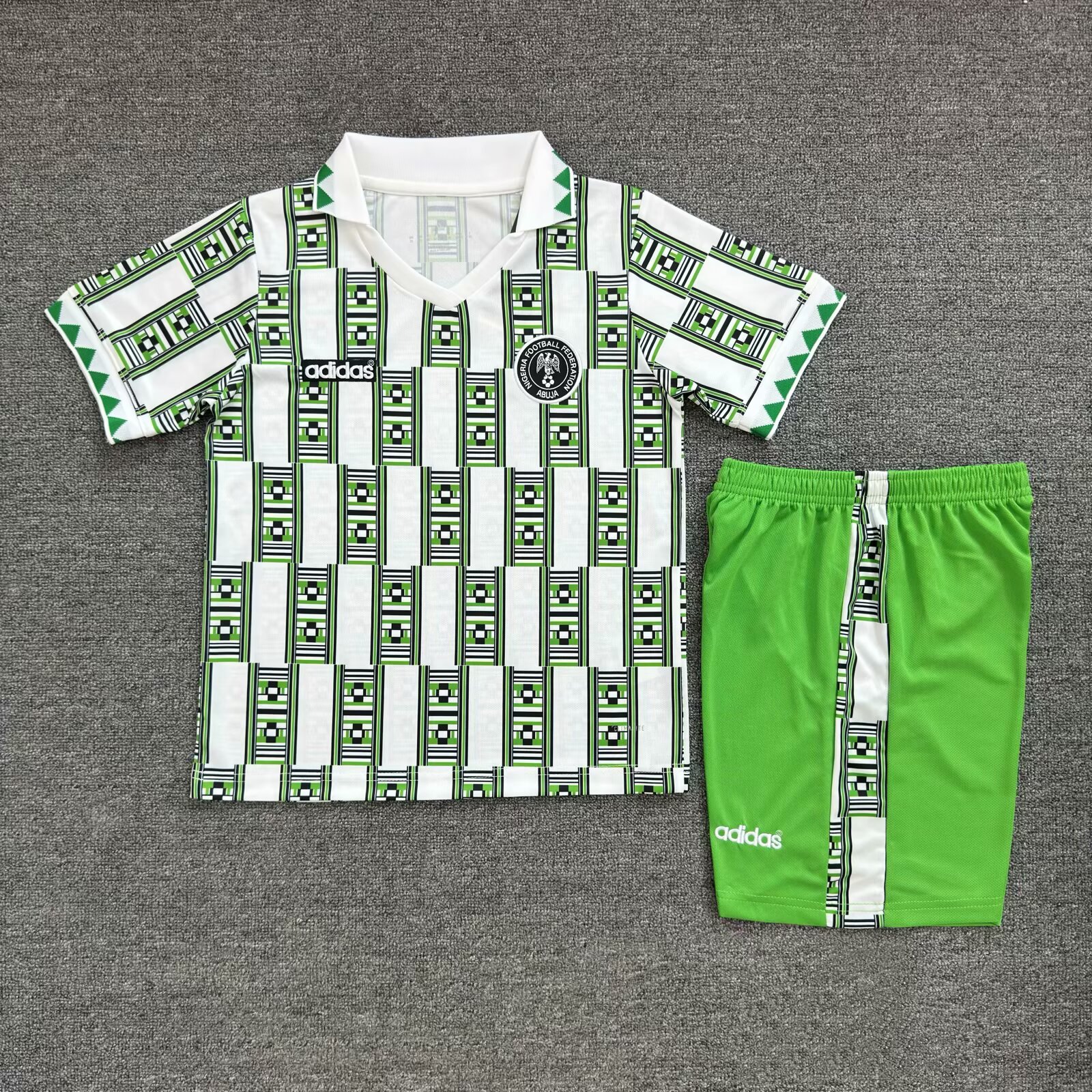 3e7959735fd70d57a01172ed8a962435.jpg 1994 Retro Nigeria Away Football Shirt Kids Size 1:1 Thai Quality - Image 1