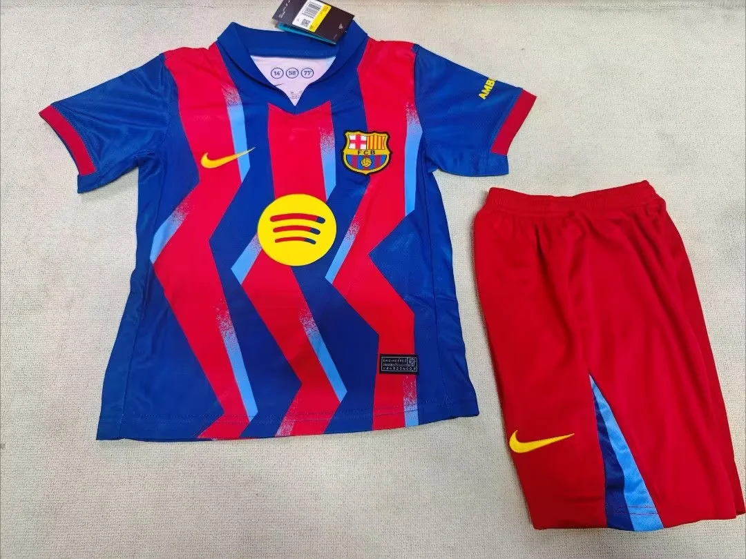 463257909a53290b665e90d9cd42b681.webp 2025/2026 Barcelona Fourth Away Football Shirt Kids Size 1:1 Thai Quality - Image 1
