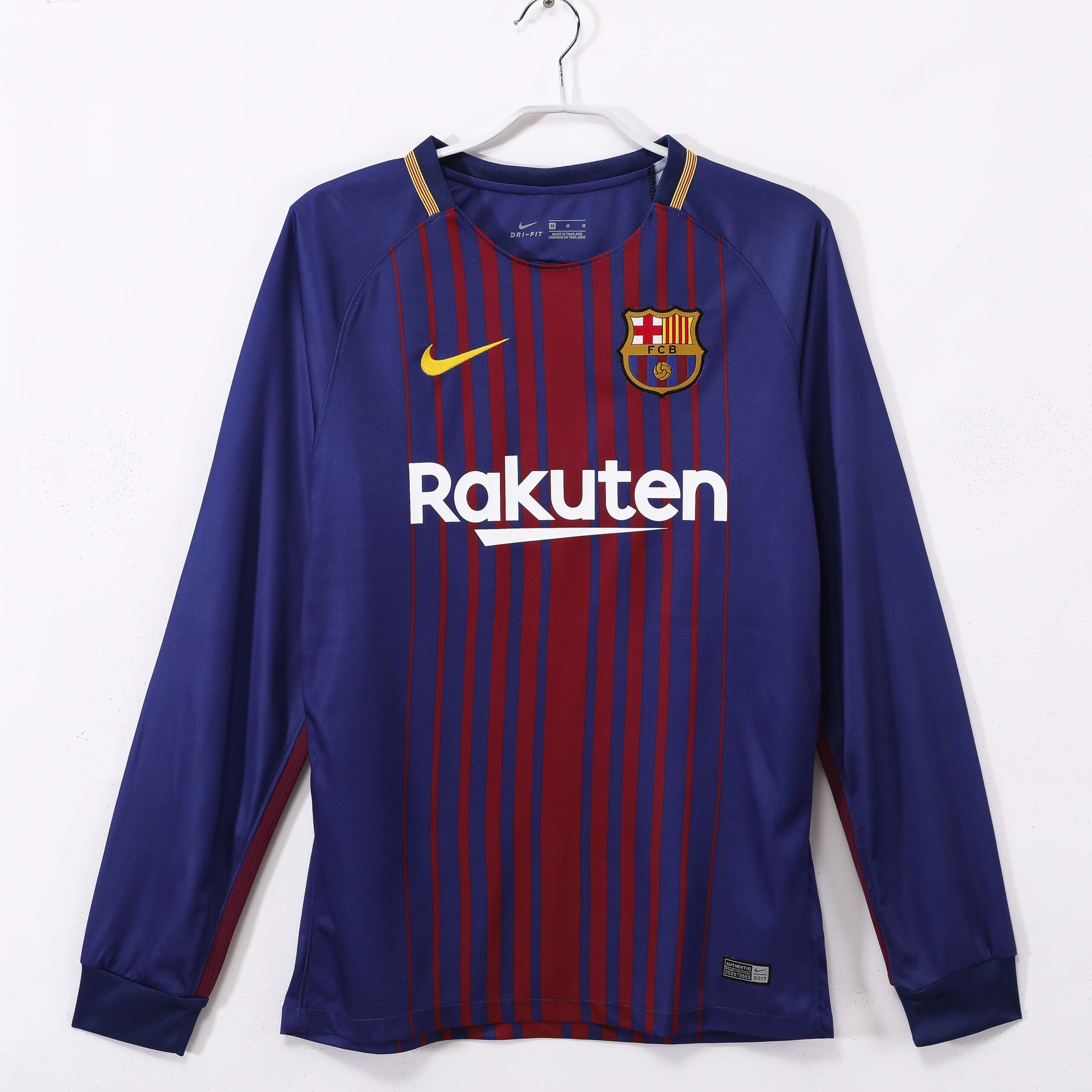 4a29988d0c56420cb21f2d7ad3668281.jpg 2017/2018 Retro Long Sleeve Barcelona Home Football Shirt 1:1 Thai Quality - Image 1