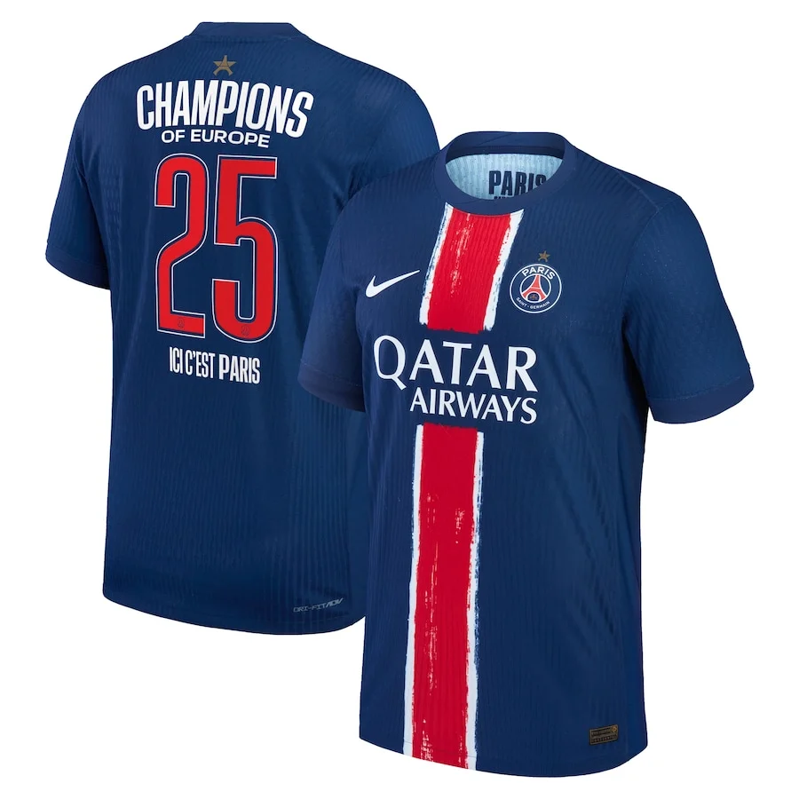 4a845efe65fecddd4a34b4dfd7bc156f.webp 2024/2025 Paris Saint-Germain Special Edition Dri-FIT ADV Home Match Shirt 2024-25 - Champions of Europe 2025 - Image 1