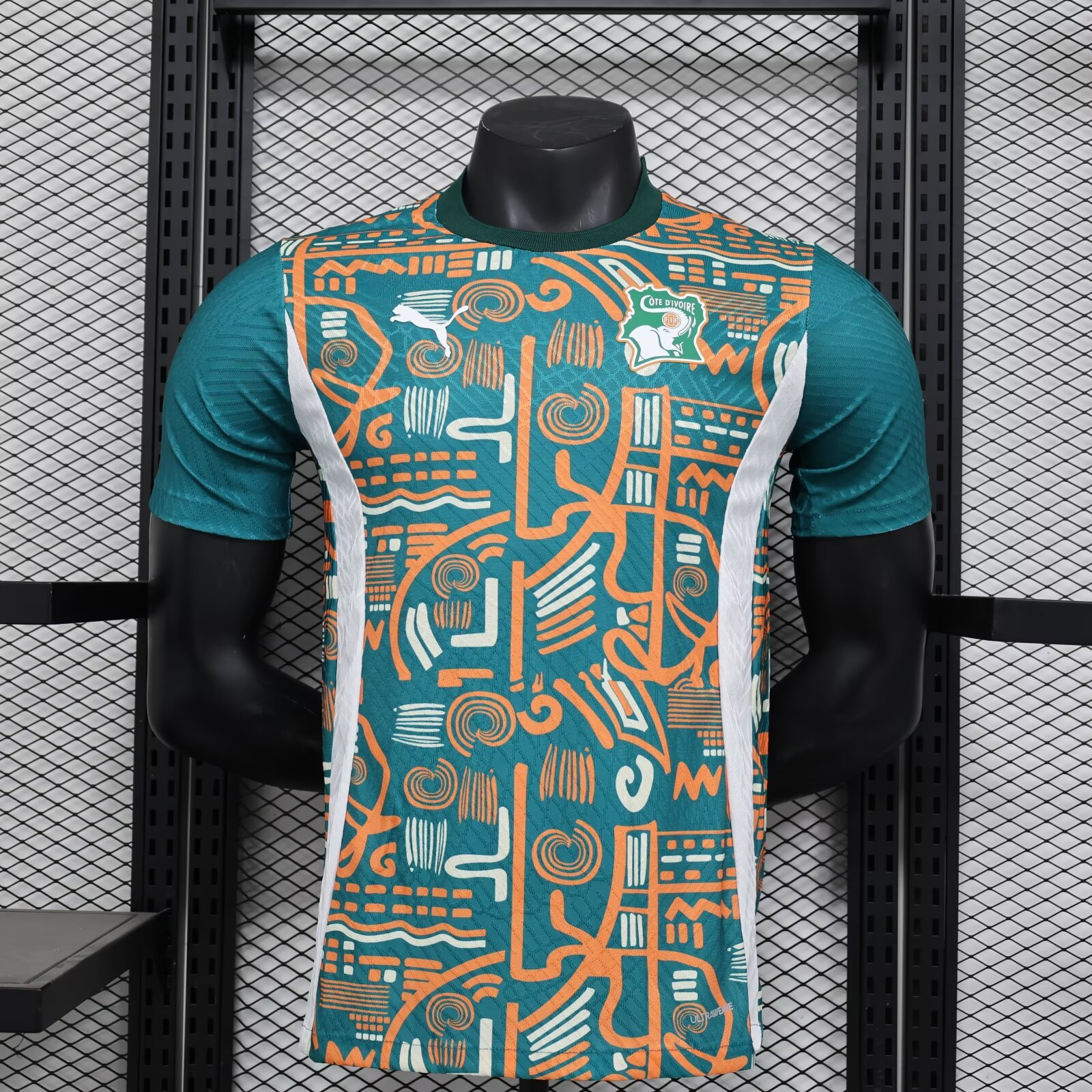 4a93aa66b08f3ada6484a23b7384402c.jpg 2024 Player Version Ivory Coast Pre-Match Football Shirt 1:1 Thai Quality - Image 1