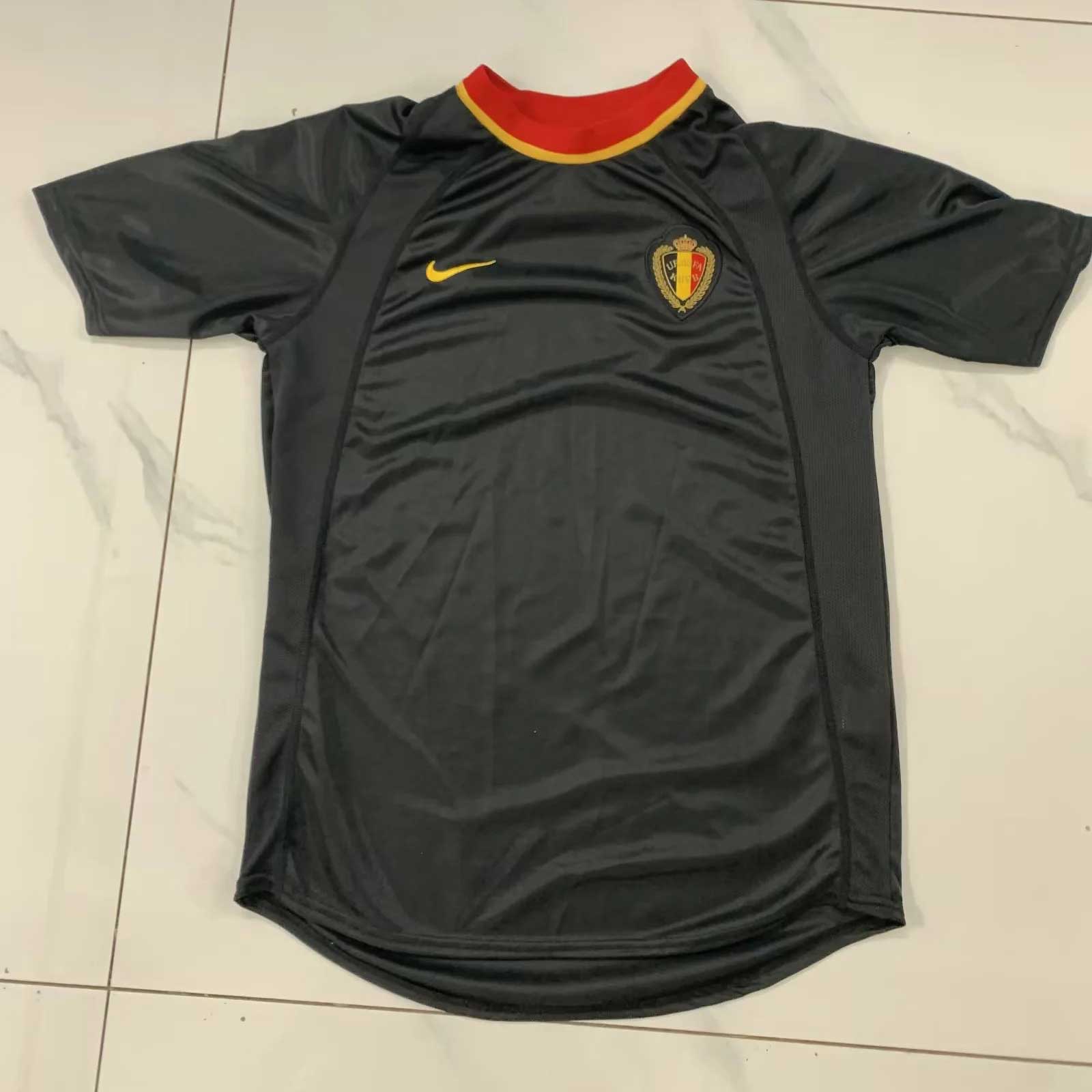 5be02ab2e75de8eff290b22c83a14da1.jpg 2000 Retro Belgium Away Football Shirt 1:1 Thai Quality - Image 1