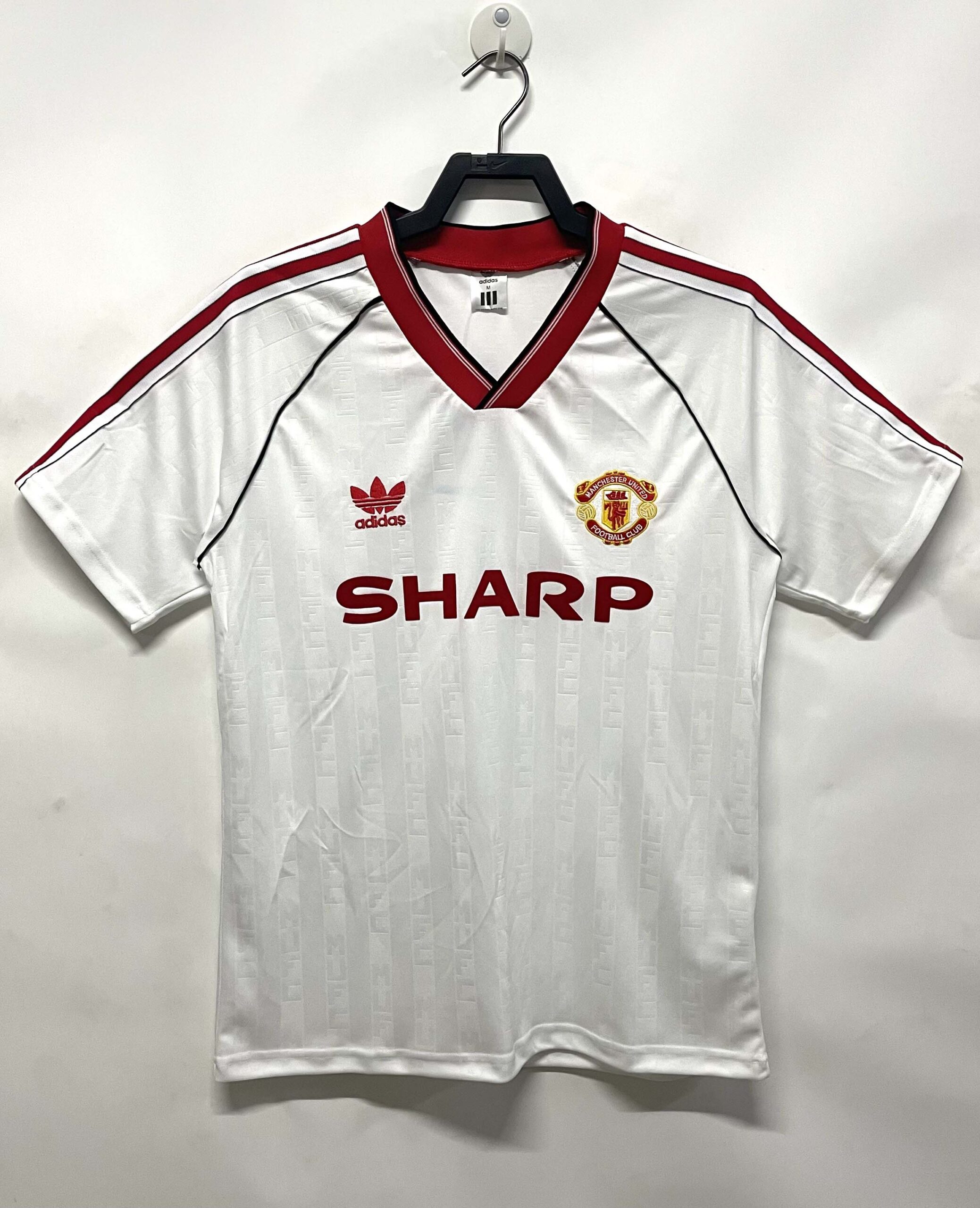 5f74845e664f4d5a56810aa8117dcfd1.jpg 1988/1990 Retro Manchester United Away Football Shirt 1:1 Thai Quality - Image 1