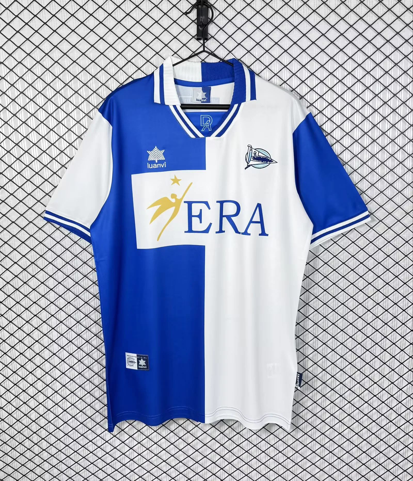 602d40b7fdf3a7c078bbb6b8a7c5bbdb.webp 1999/2000 Retro Deportivo Alaves Home Football Shirt 1:1 Thai Quality - Image 1