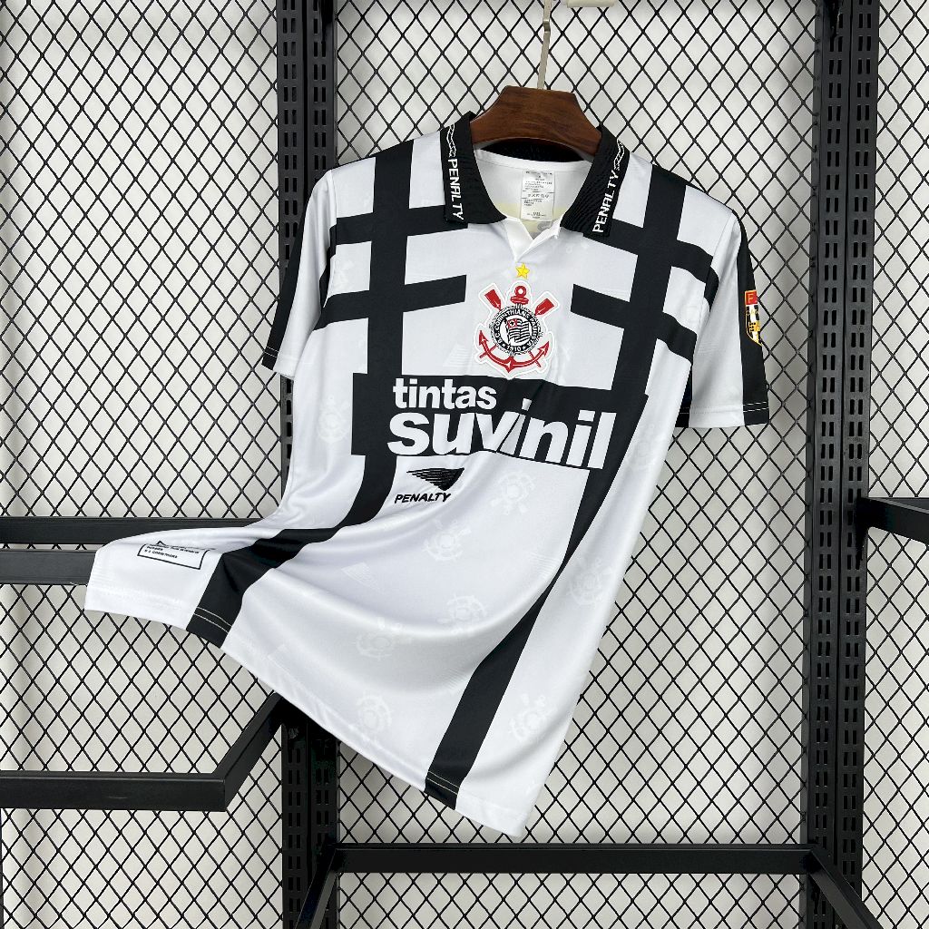 64b159c77586f812c47edcbae86cc846.jpg 1995/1996 Retro Corinthians Home Football Shirt 1:1 Thai Quality - Image 1