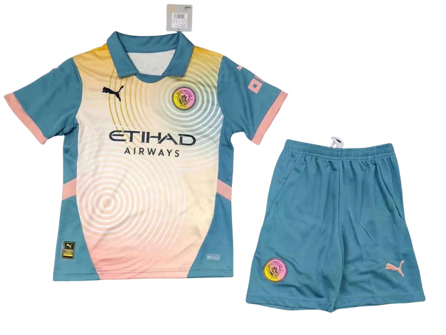 6557e0f0728106c0ba8ec07741136273.png 2024/2025 Manchester City Fourth Away Football Shirt Kids Size 1:1 Thai Quality - Image 1