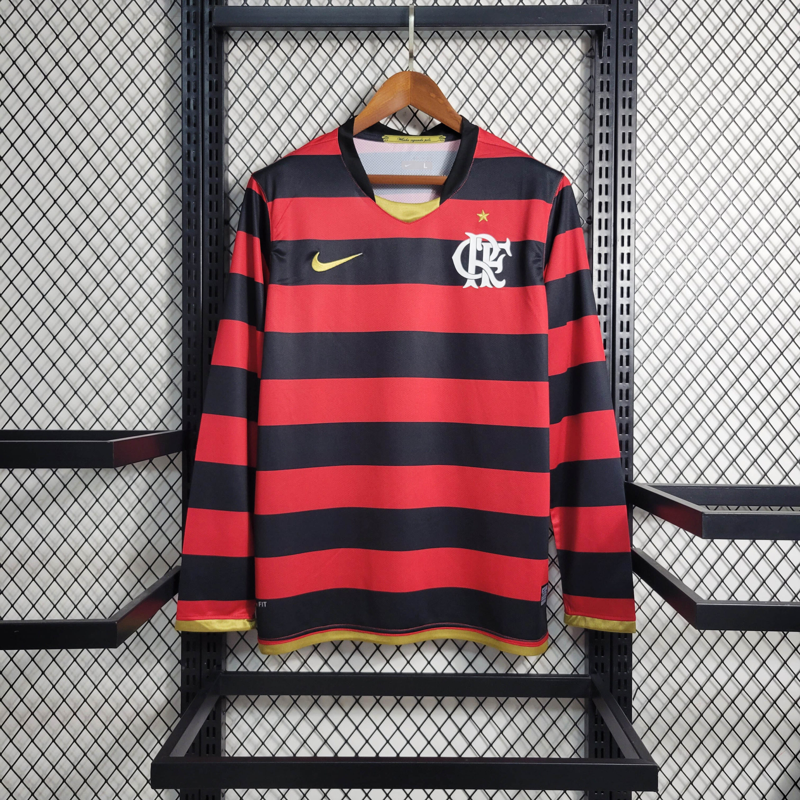 6d94dfae13df6c10d0a596a1c060c5ce.jpeg 2008/2009 Retro Long Sleeve Flamengo Home Football Shirt 1:1 Thai Quality - Image 1
