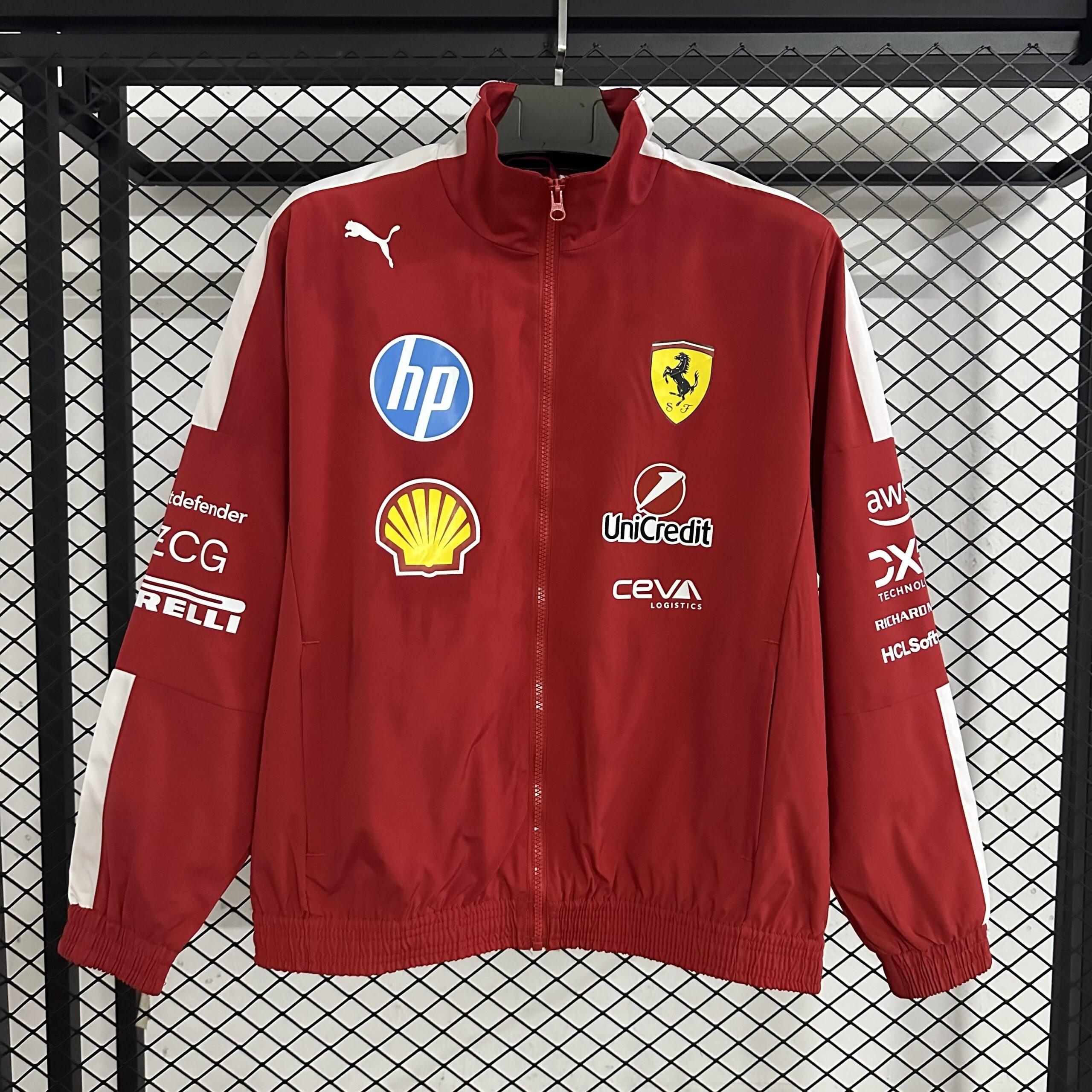 6e4543b9a7cae38f2295873ee2a5c20a.jpeg 2025/2026 Ferrari Windbreaker Football Shirt - Image 1
