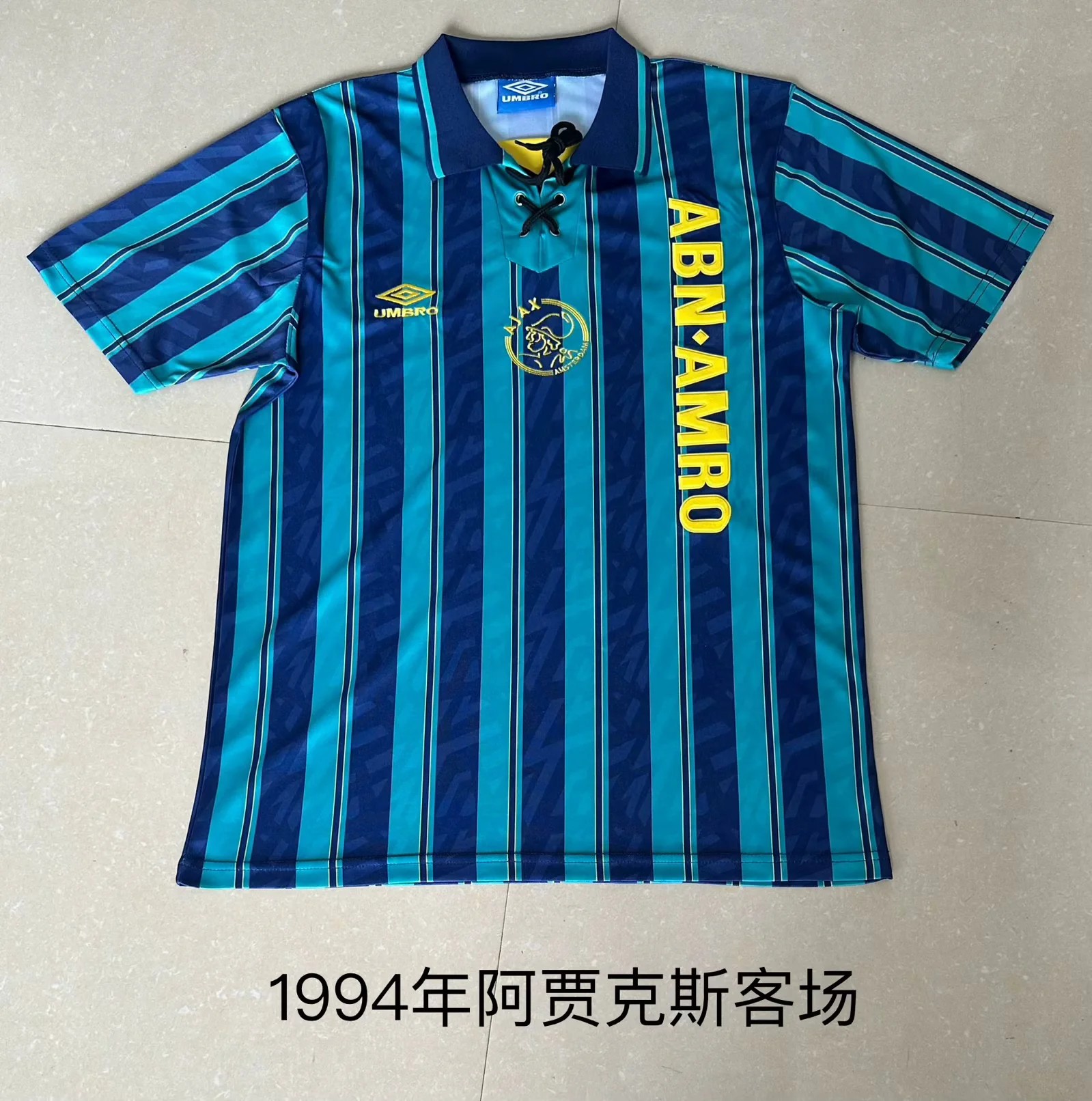 6e569bf70b8ebc41ca2fc57e93e7a72f.jpg 1994 Retro Ajax Away Football Shirt 1:1 Thai Quality - Image 1