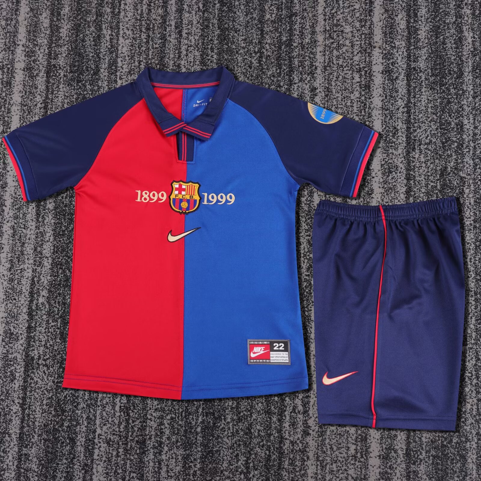 6f4d3085cc084ea3725530b2bb2dde63.jpg 1999/2000 Retro Barcelona Home Football Shirt Kids Size 1:1 Thai Quality - Image 1