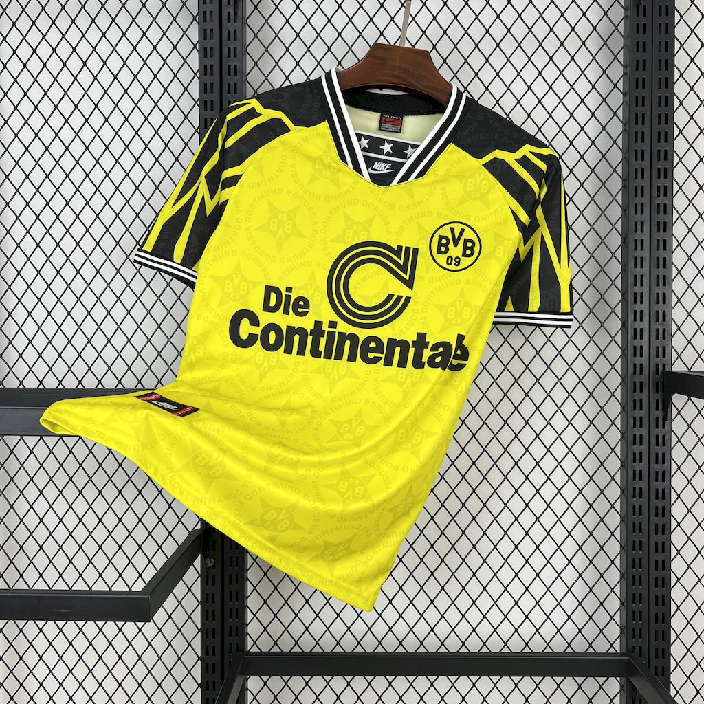 79dd1f188276df39a74a409fa43351b1.jpg 1994/1995 Retro Dortmund Home Football Shirt 1:1 Thai Quality - Image 1