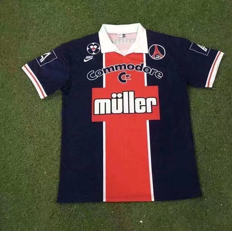 8441ca01b49ca329b09dafbcf0238a1e.jpg 1991/1992 Retro Paris Saint-Germain Home Football Shirt 1:1 Thai Quality - Image 1