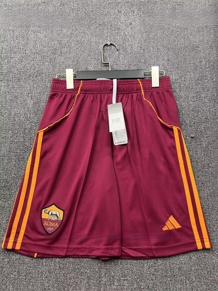 87e8a152e8751c29cd92521a96e5f248.jpg 2025/2026 AS Roma Home Shorts 1:1 Thai Quality - Image 1