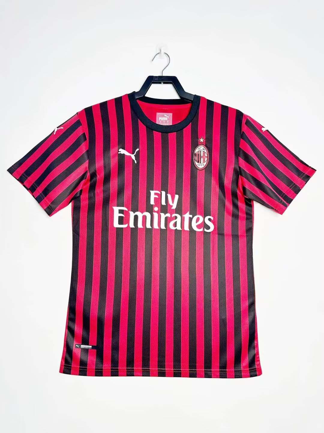 887efbaa2b99d9d9c2bdc58bac5255f0.jpg 2019/2020 Retro AC Milan Home Football Shirt 1:1 Thai Quality - Image 1