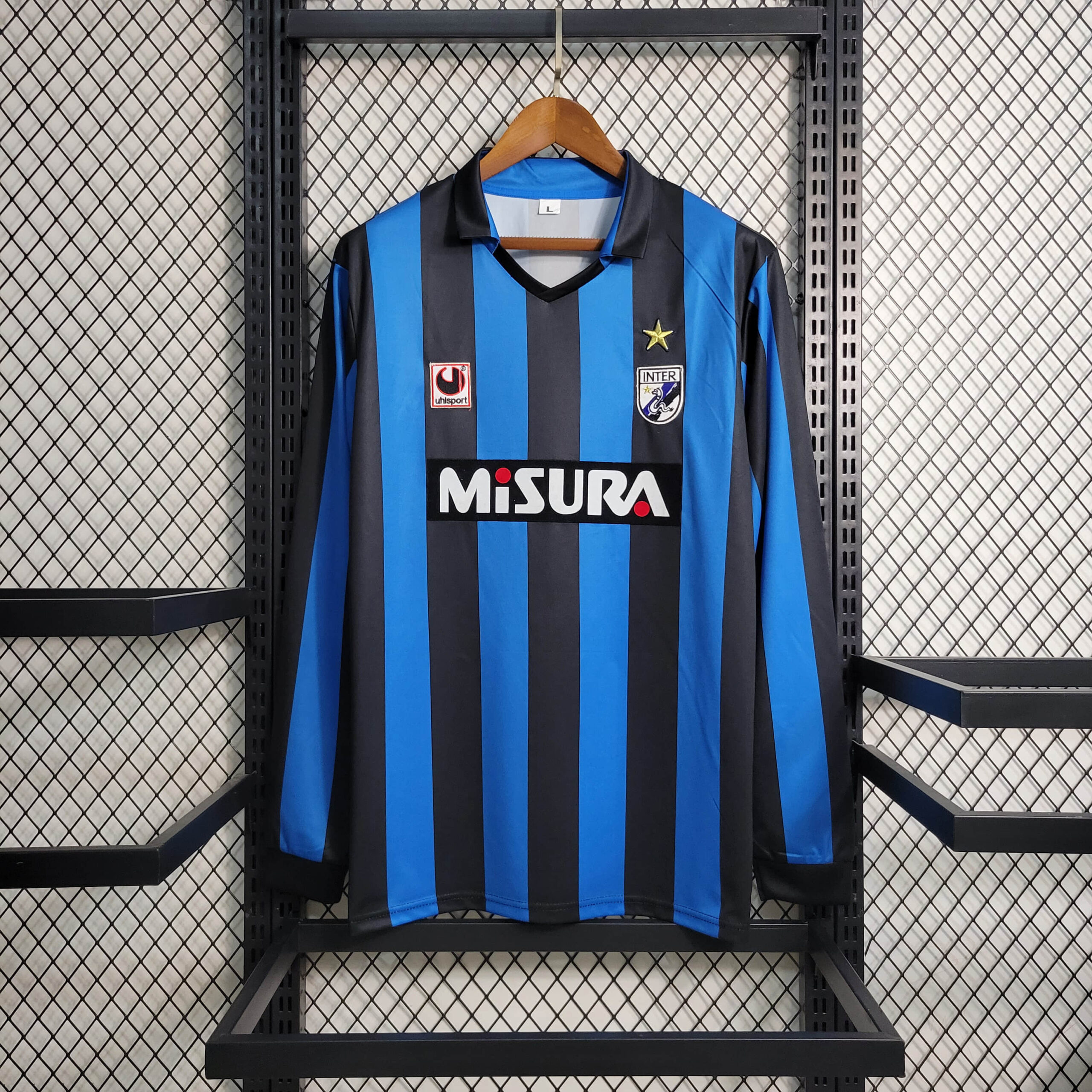 8c5b16c61a9c602ef21c7e8b6e302cfb.jpeg 1988/1989 Retro Long Sleeve Inter Milan Home Football Shirt 1:1 Thai Qualit - Image 1