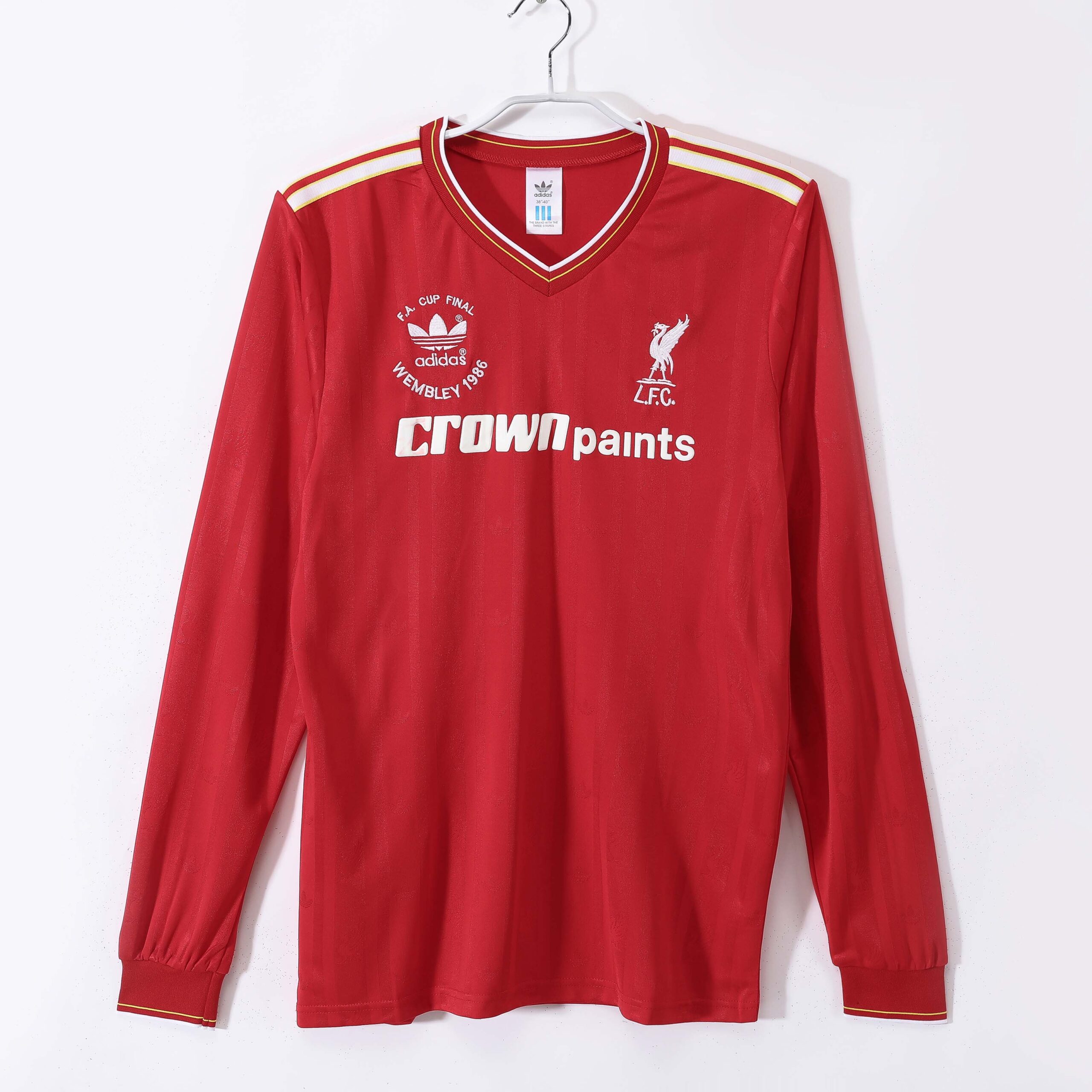 8e41f7e2754d68e505681a2908b4e688.jpg 1986/1987 Retro Long Sleeve Liverpool Home Football Shirt 1:1 Thai Quality - Image 1