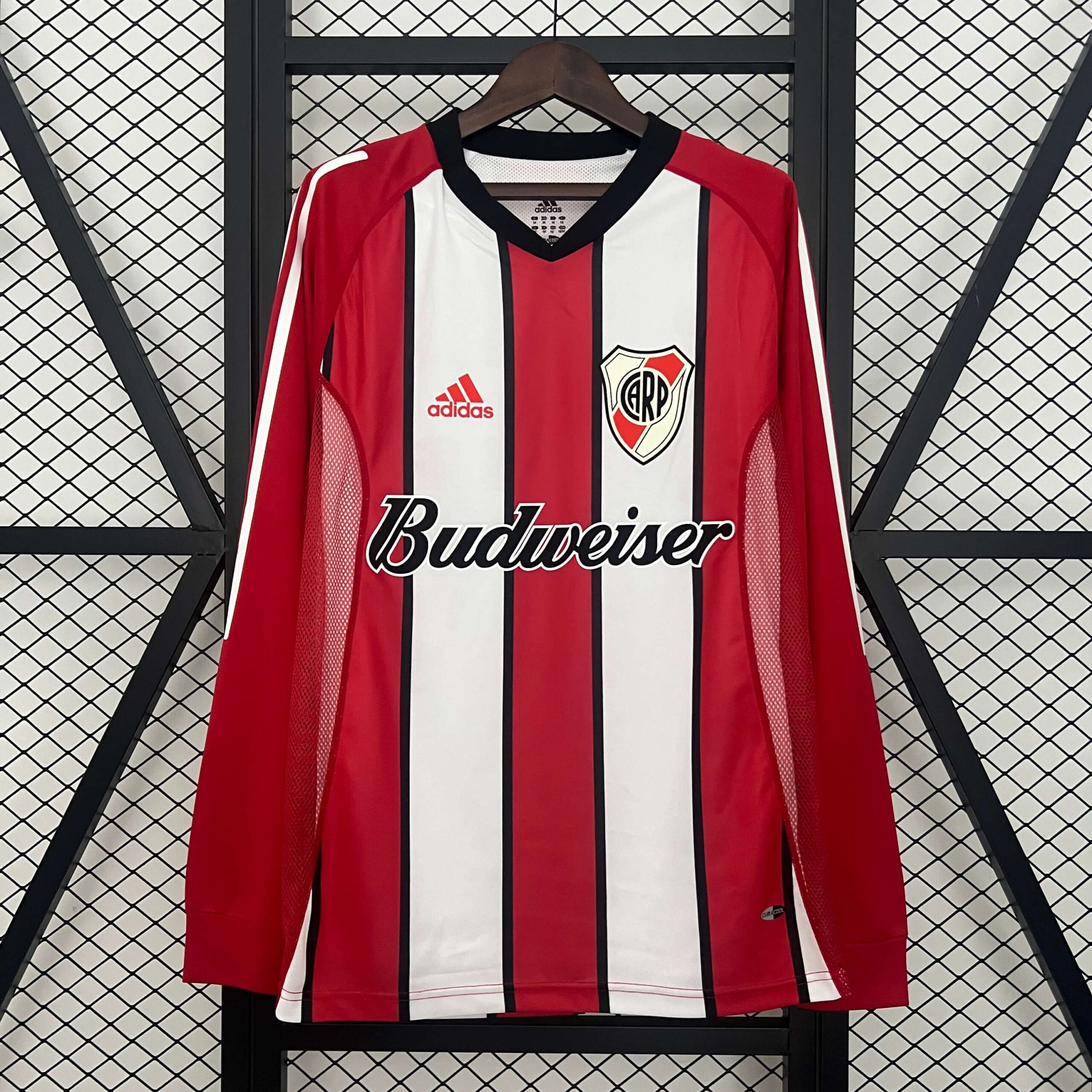 93e27b7cca425aeb988b962cd7f6e203.jpg 2003/2004 Retro Long Sleeve River Plate Home Football Shirt 1:1 Thai Quality - Image 1