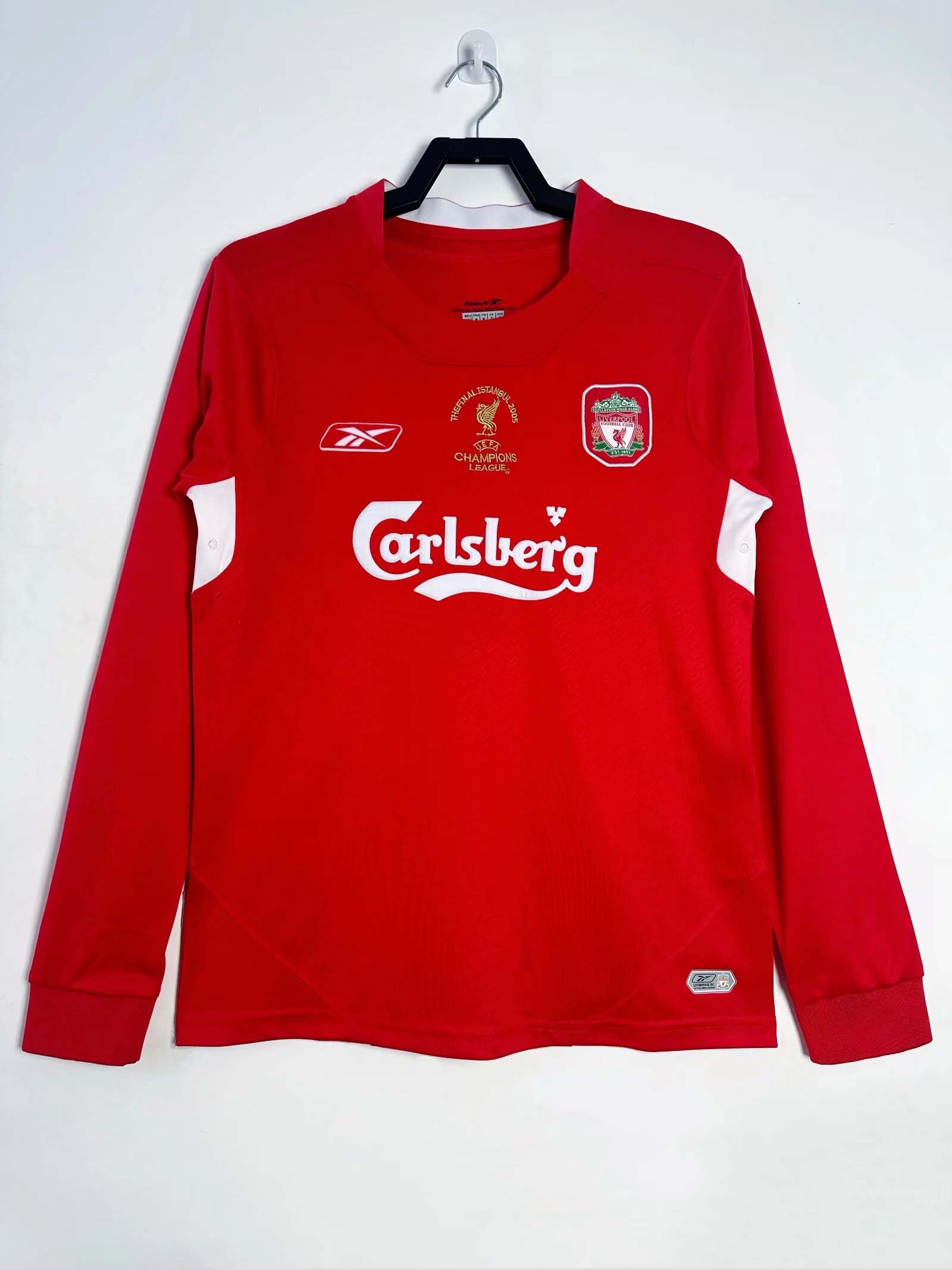 93f997d47325b5ad5e77c45fef4cc76d.jpg 2004/2005 Retro Long Sleeve Liverpool Home Football Shirt 1:1 Thai Quality - Image 1