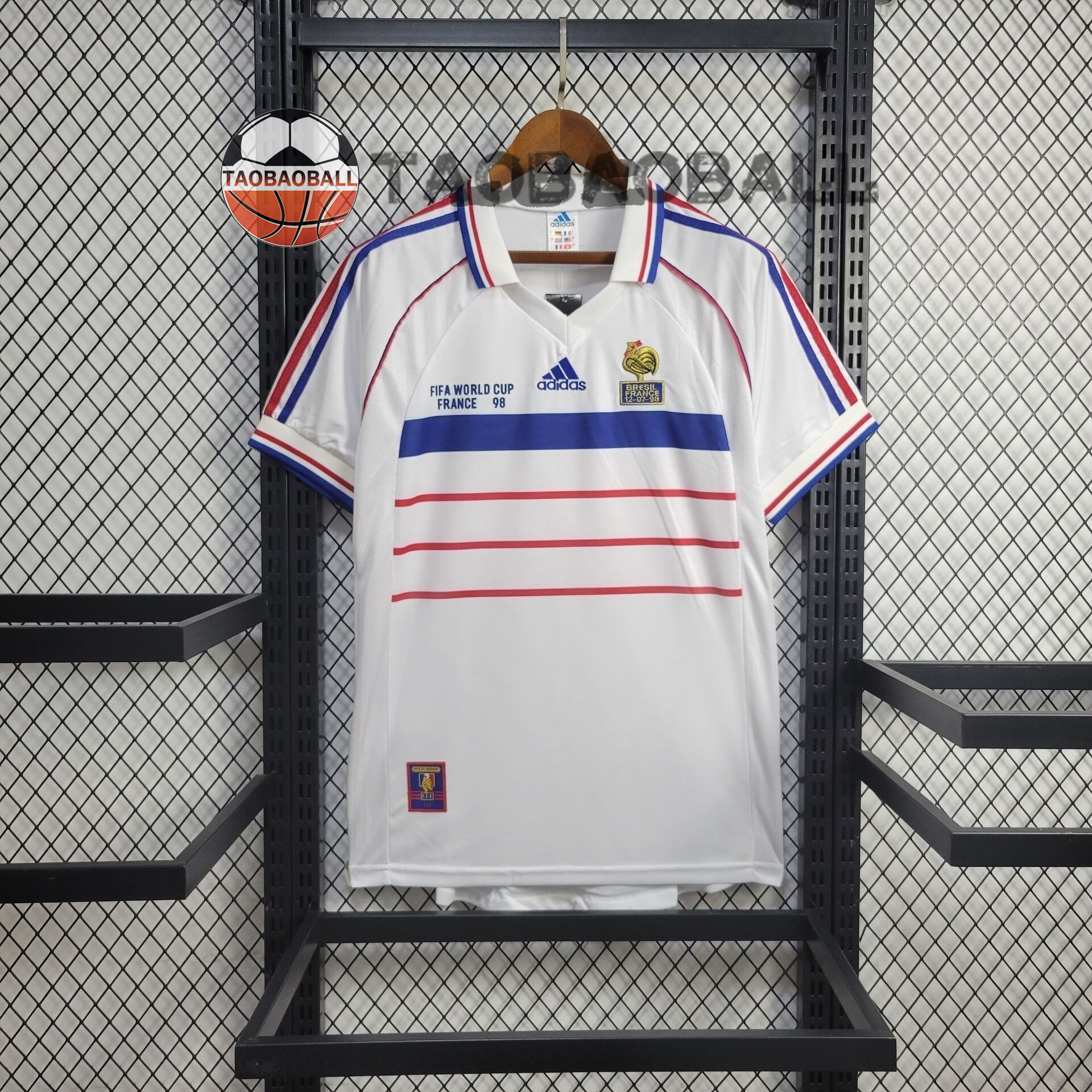 948eba676065fd2bb3a9311673117297.jpg 1998 Retro France Away Football Shirt 1:1 Thai Quality - Image 1
