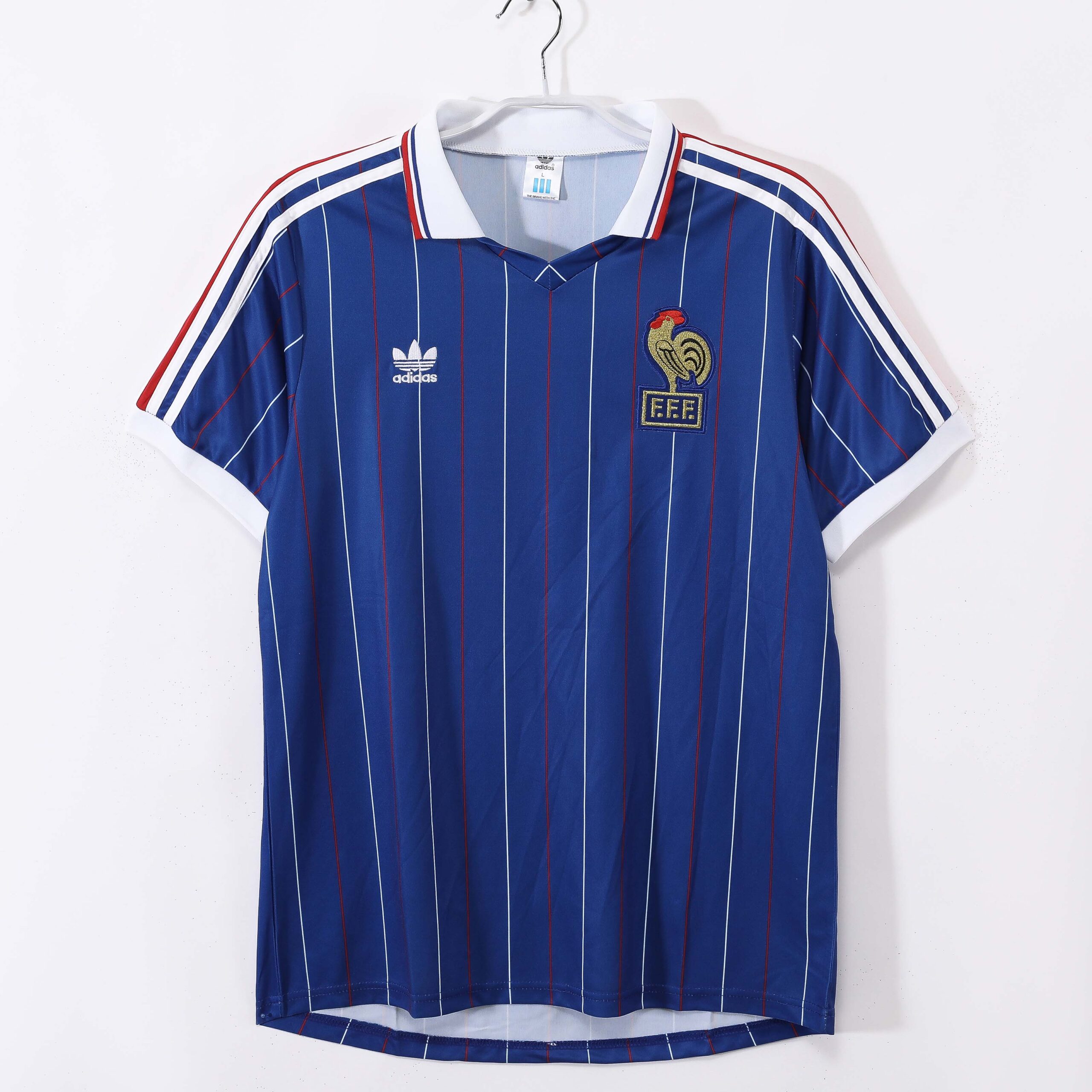 96d4c32e6f920580903df70251869521.jpg 1982 Retro France Home Football Shirt 1:1 Thai Quality - Image 1