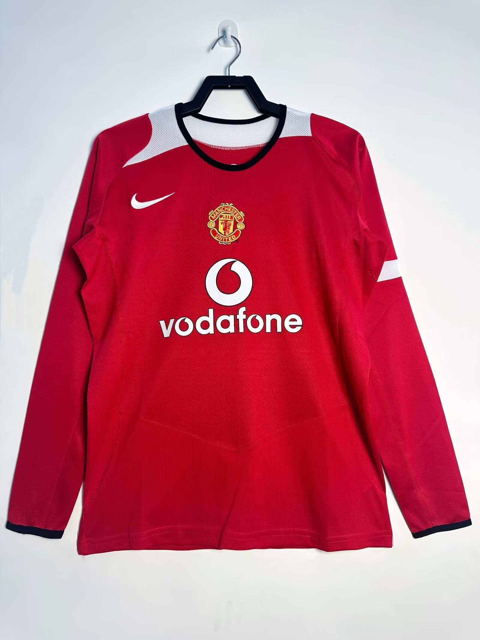 98c46fb8e5ec3e0d92d4df84a4896bd0.jpg 2005/2006 Retro Long Sleeve Manchester United Home Football Shirt 1:1 Thai Quality - Image 1