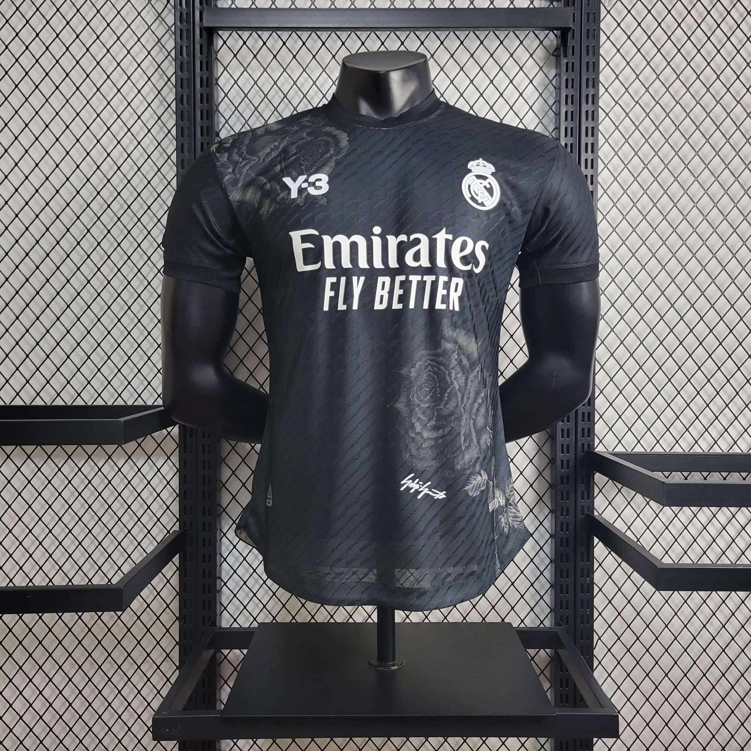 9ac6d4371803d6d7479409e179c0dc0c.jpeg 2024/2025 Player Version Real Madrid Y-3 Special Edition Black Football Shirt 1:1 Thai Quality - Image 1