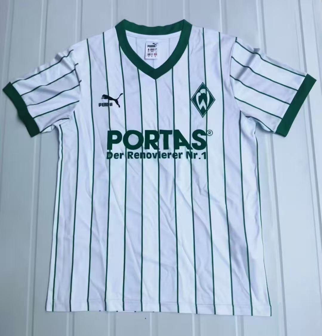 9c332765239afd517383fe8a38af618e.jpg 1987/1988 Retro Werder Bremen Home Football Shirt 1:1 Thai Quality - Image 1