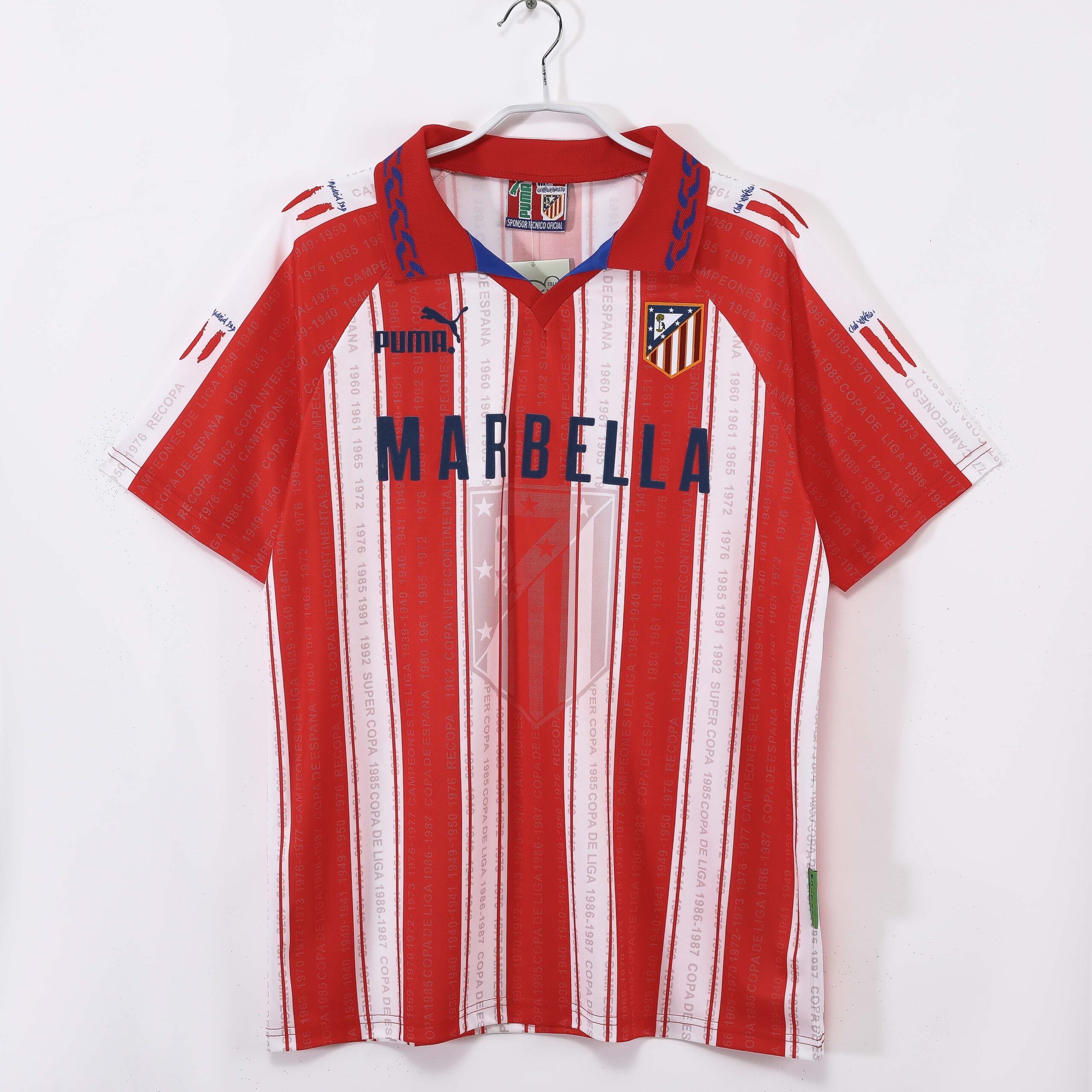 9c936f9490ae725d9d378f856c36d469.jpg 1995/1997 Retro Atletico Madrid Home Football Shirt 1:1 Thai Quality - Image 1
