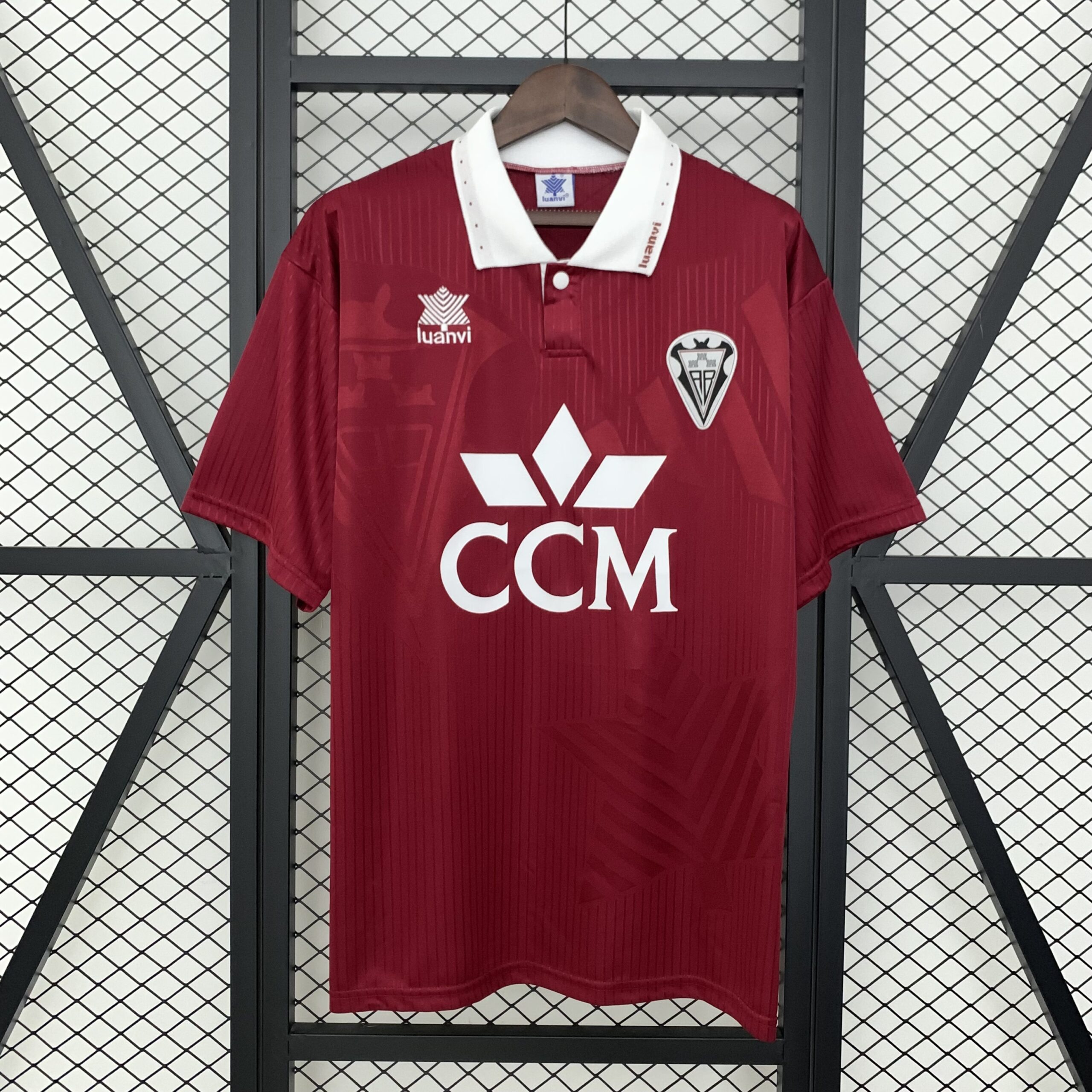9ca1b8e9fd688d371be9a360f5bfbd38.jpeg 1995/1996 Albacete Away Football Shirt 1:1 Thai Quality - Image 1