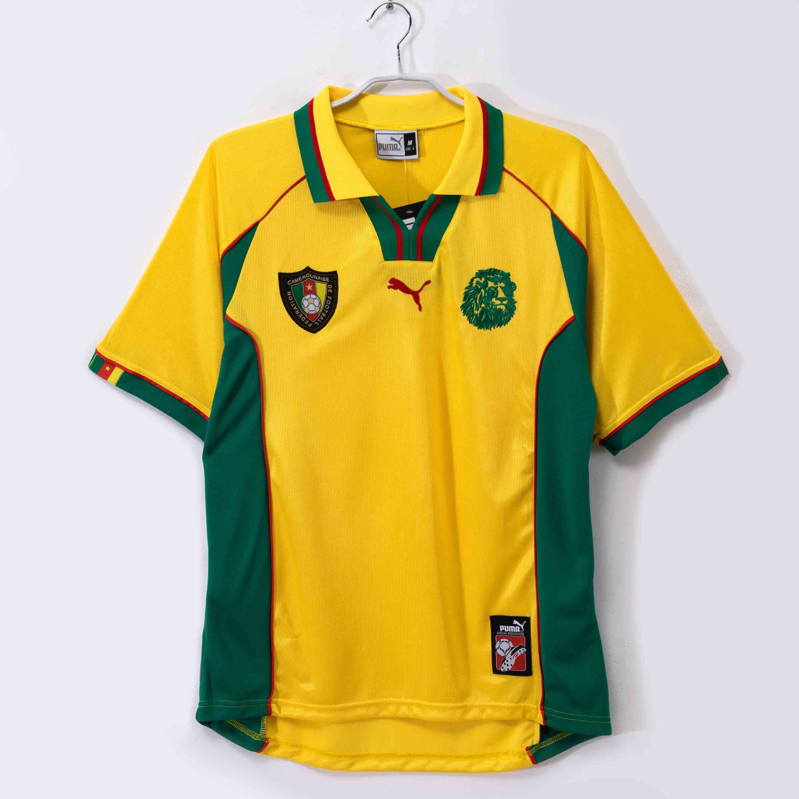 9d5d843b990bf4f6d186521ba76438ed.jpg 1998 Retro Cameroon Away Football Shirt 1:1 Thai Quality - Image 1