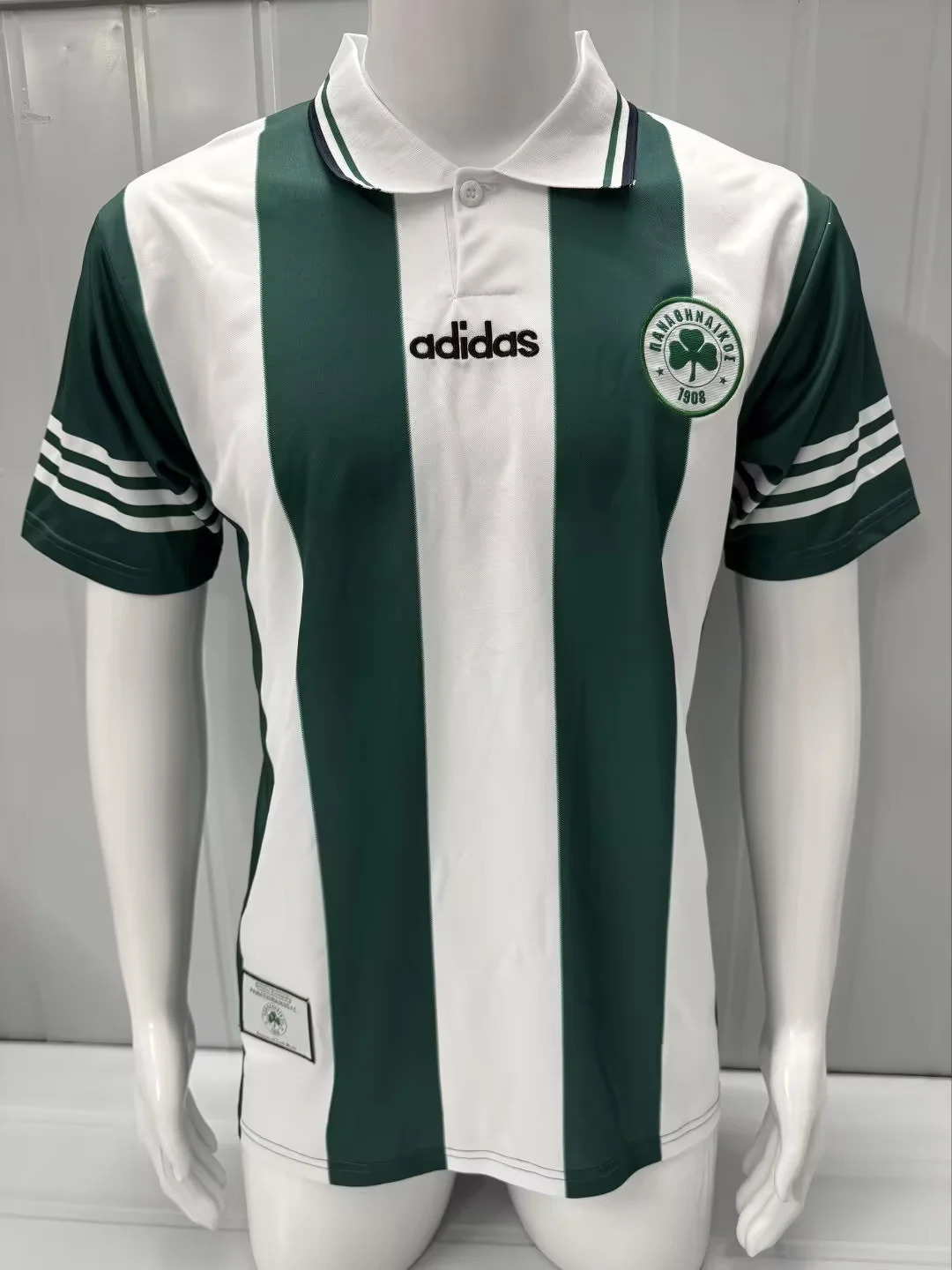 a2fcc5eea370c59750baf1fa6cb4b899.webp 1996/1997 Retro Panathinaikos FC Home Football Shirt 1:1 Thai Quality - Image 1